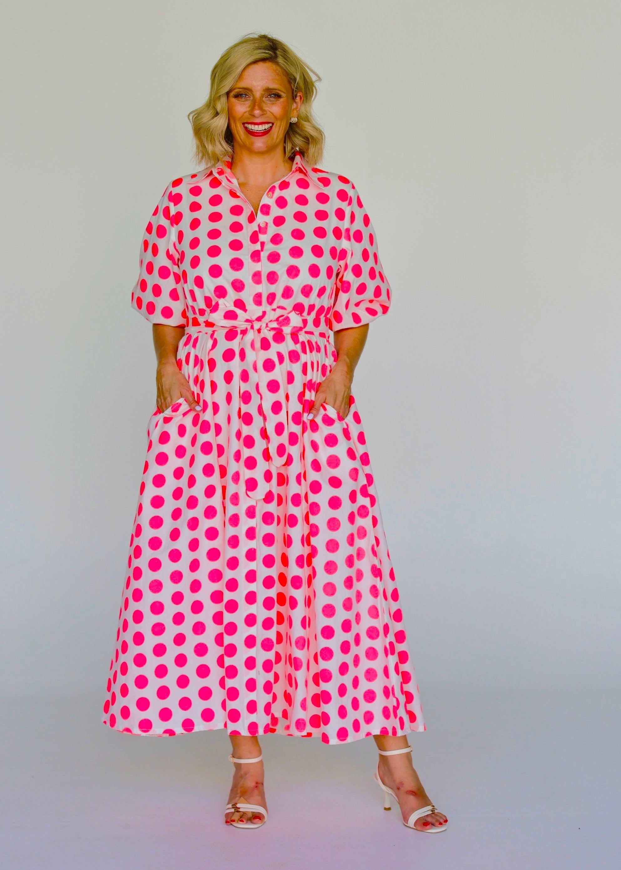 Victoria Dress - Neon Spots
