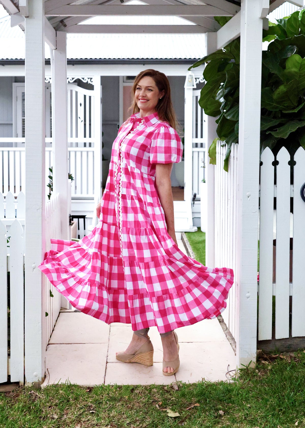 Alice Dress - Pink & White Gingham