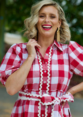 Alice Dress - Red & White Gingham