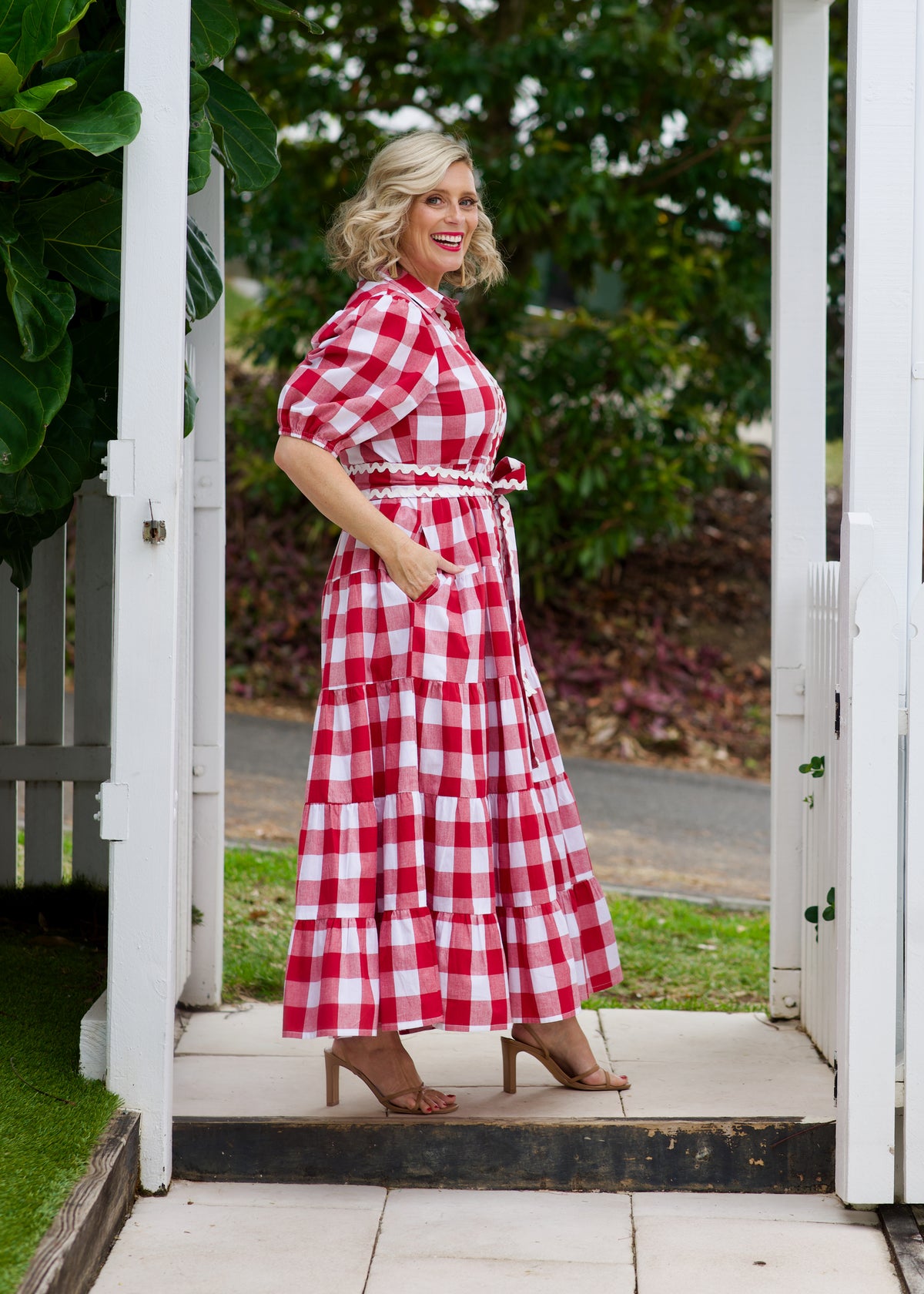 Alice Dress - Red & White Gingham