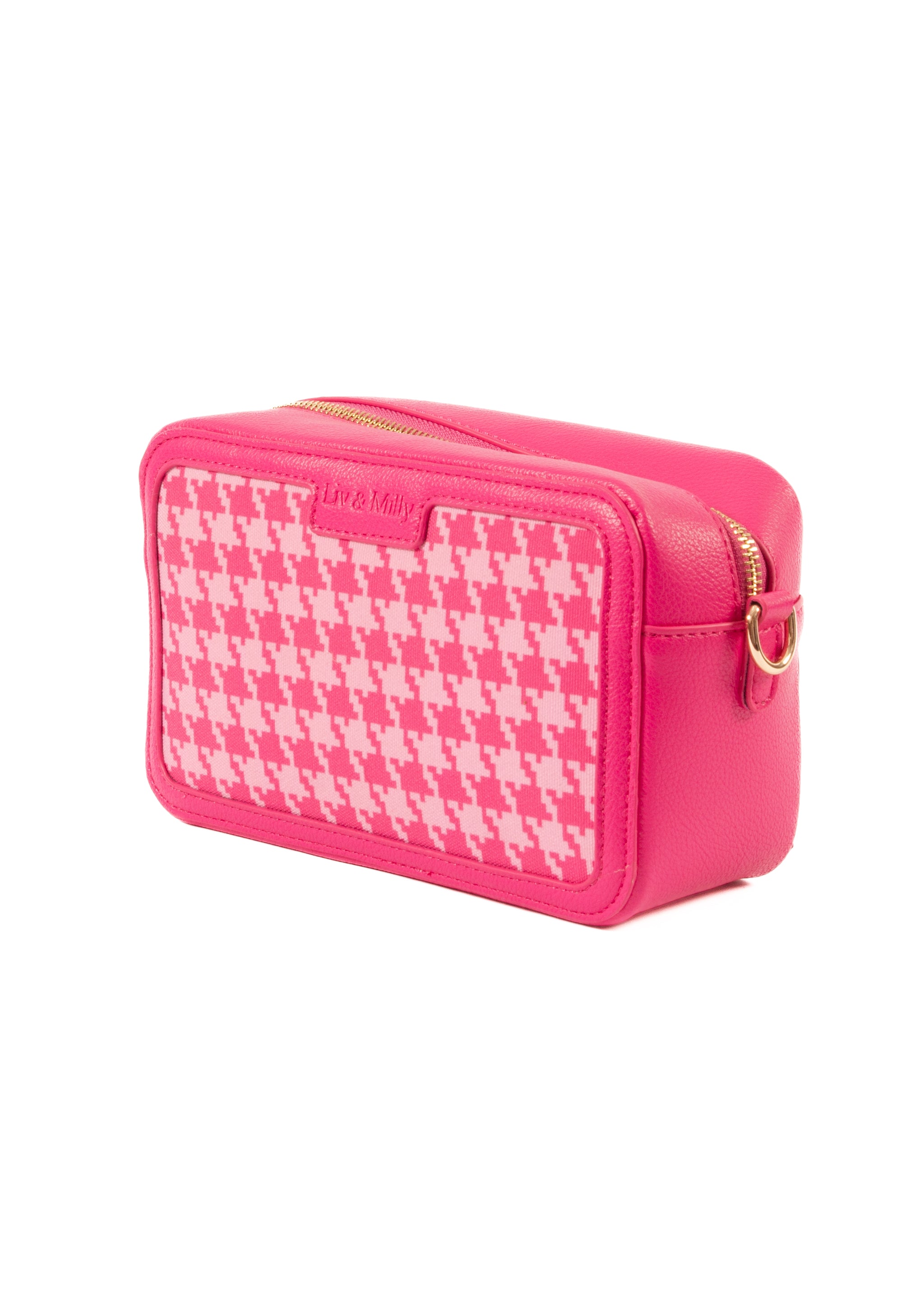 Audrey - Pink Houndstooth