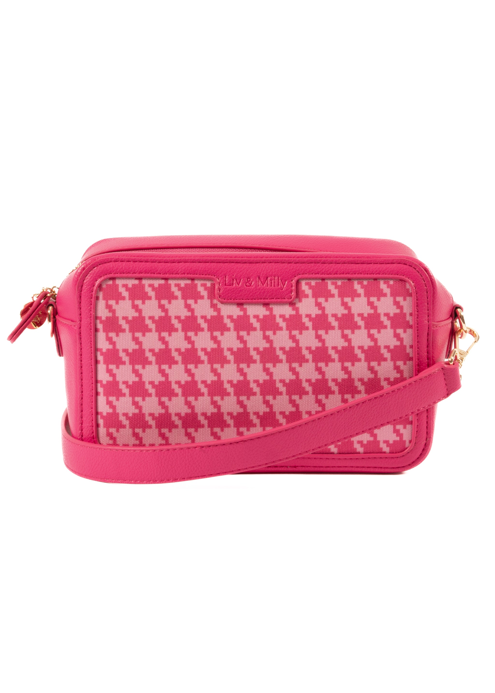 Audrey - Pink Houndstooth
