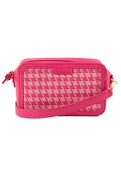 Audrey - Pink Houndstooth