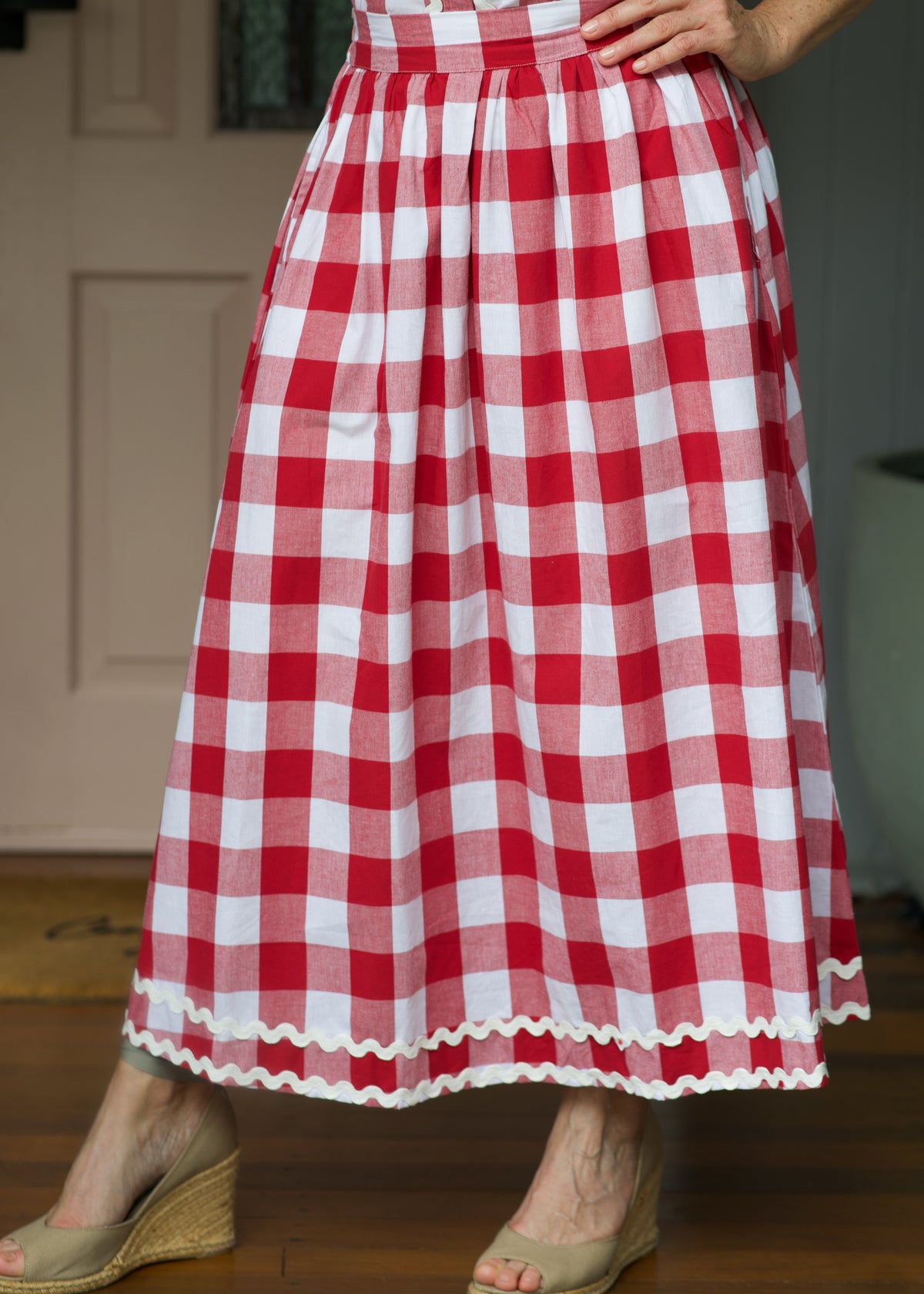Emma Skirt - Red & White Gingham