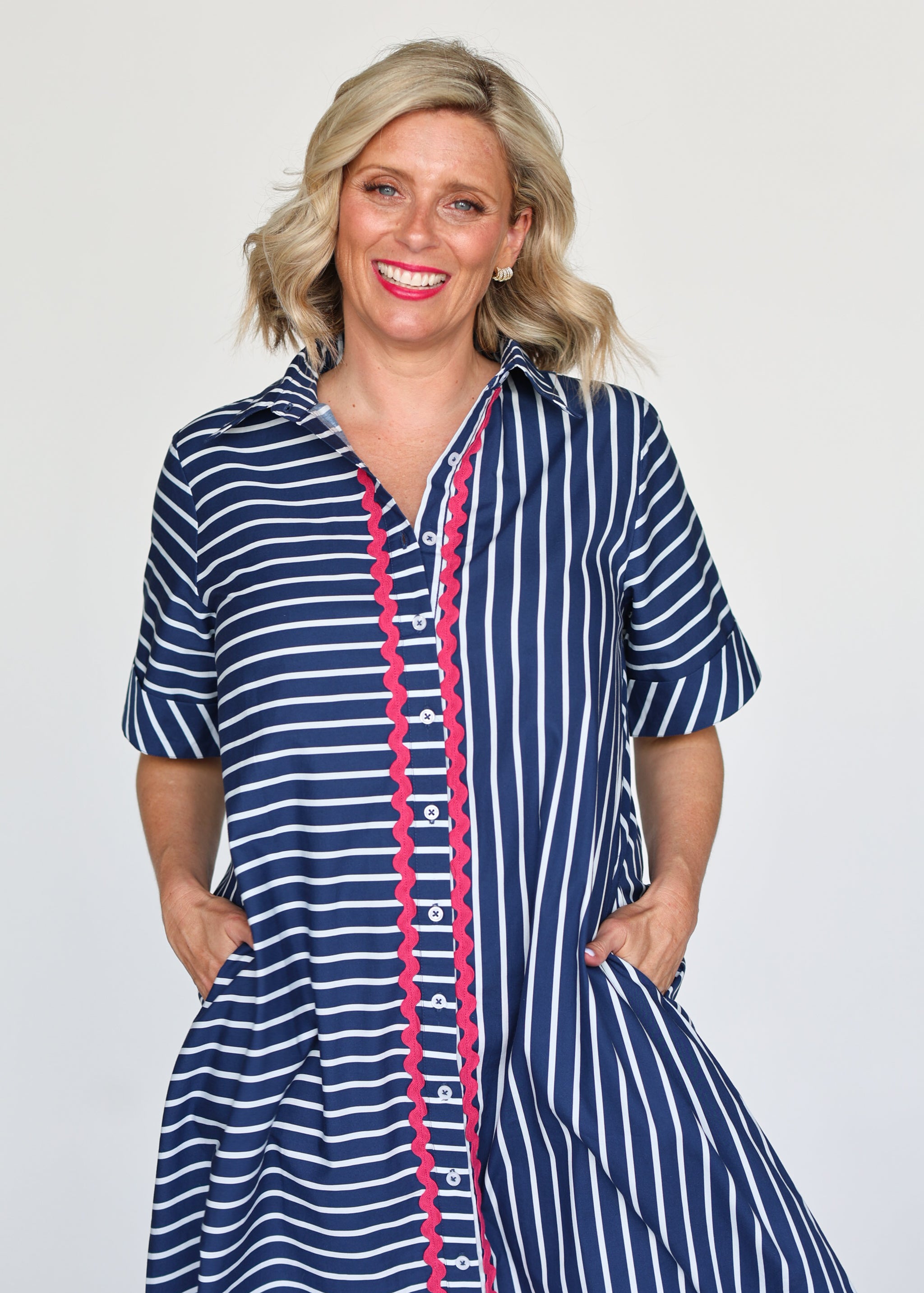 Ella - Navy Stripe