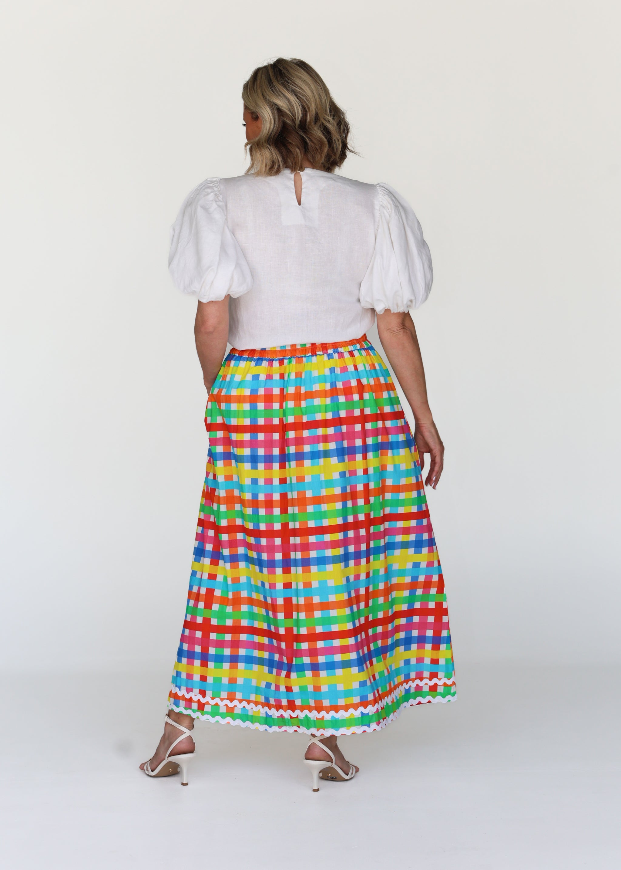 Emma Skirt - Neon Gingham