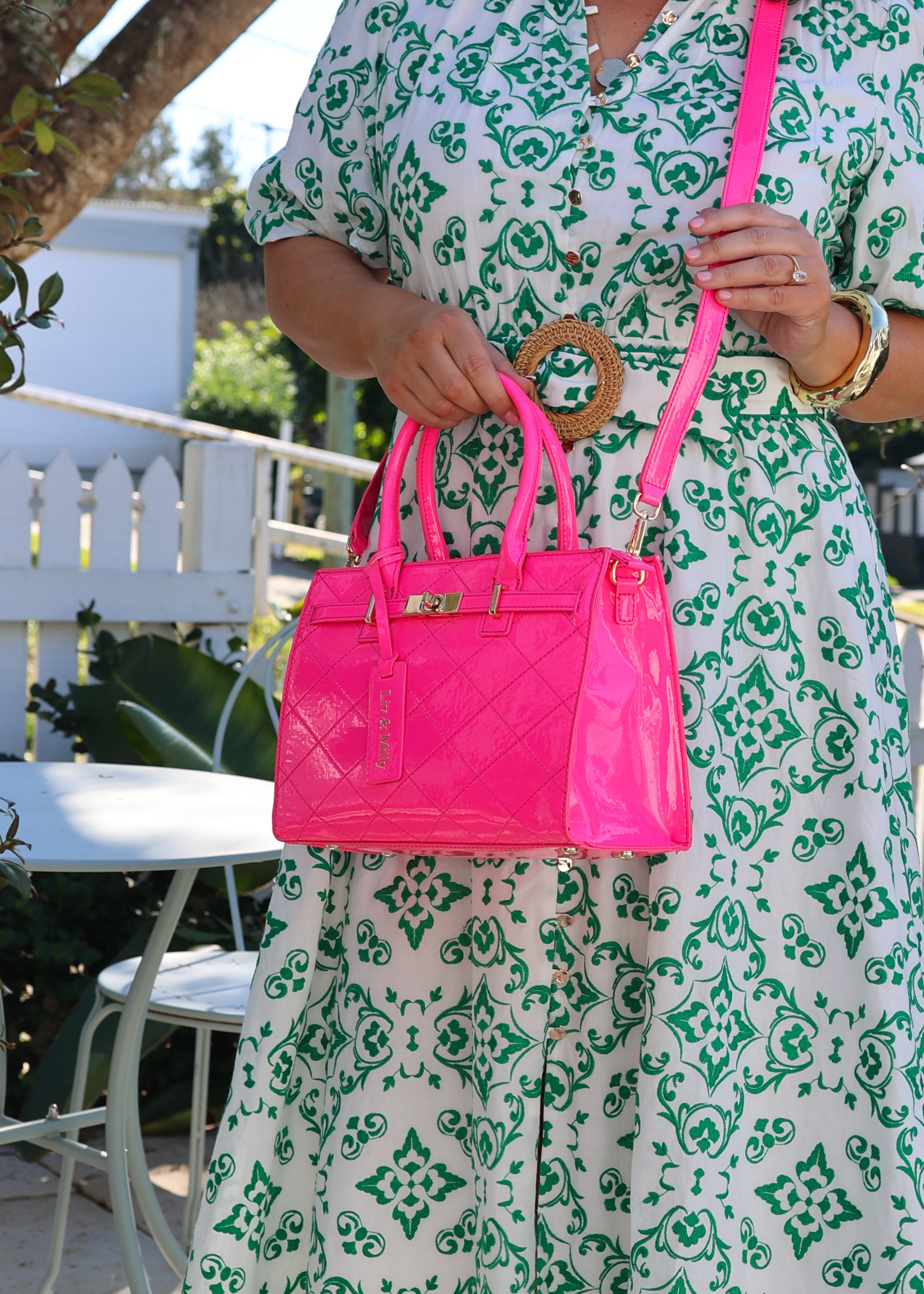 Florence - Neon Patent Pink