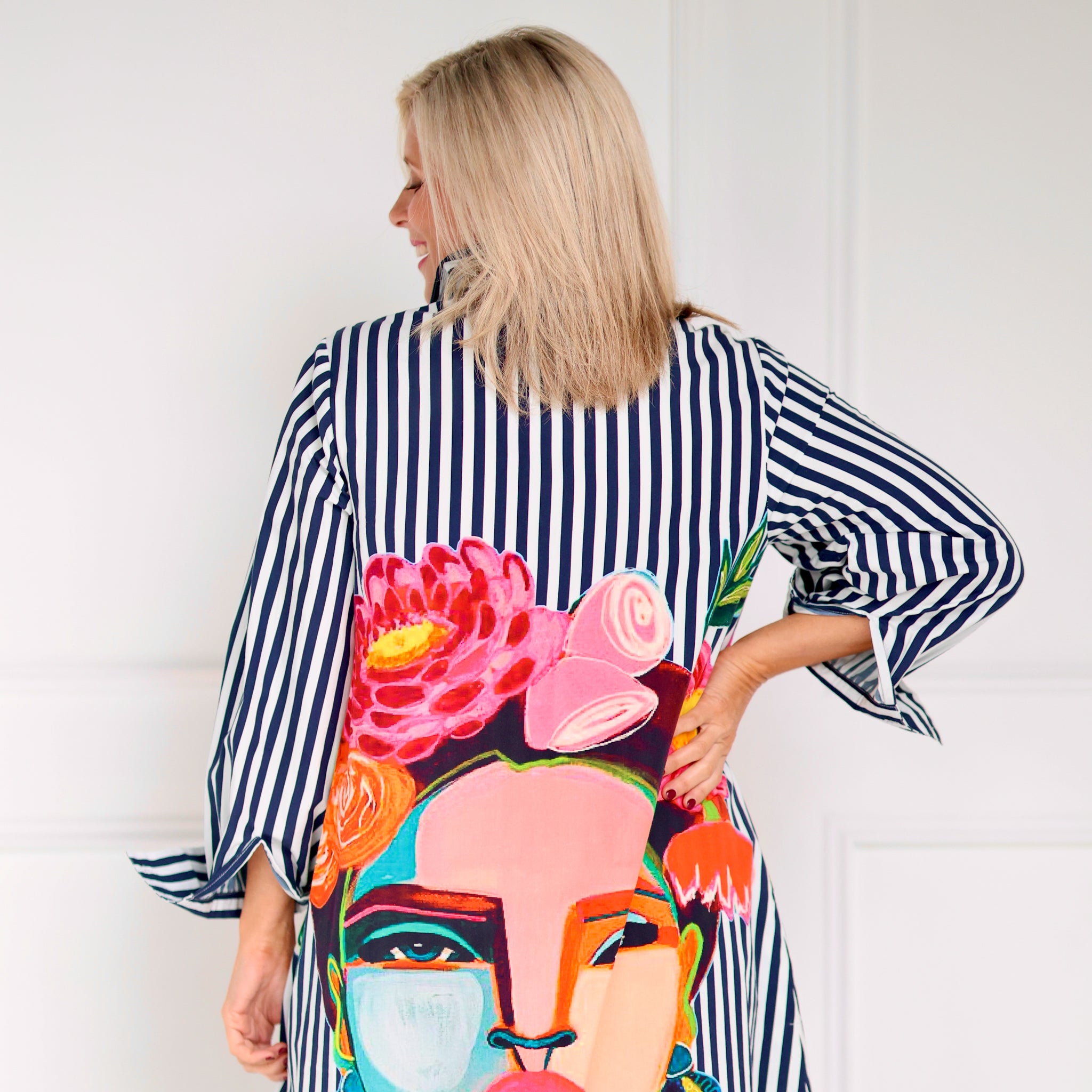 Frida Shirt Dress - Navy