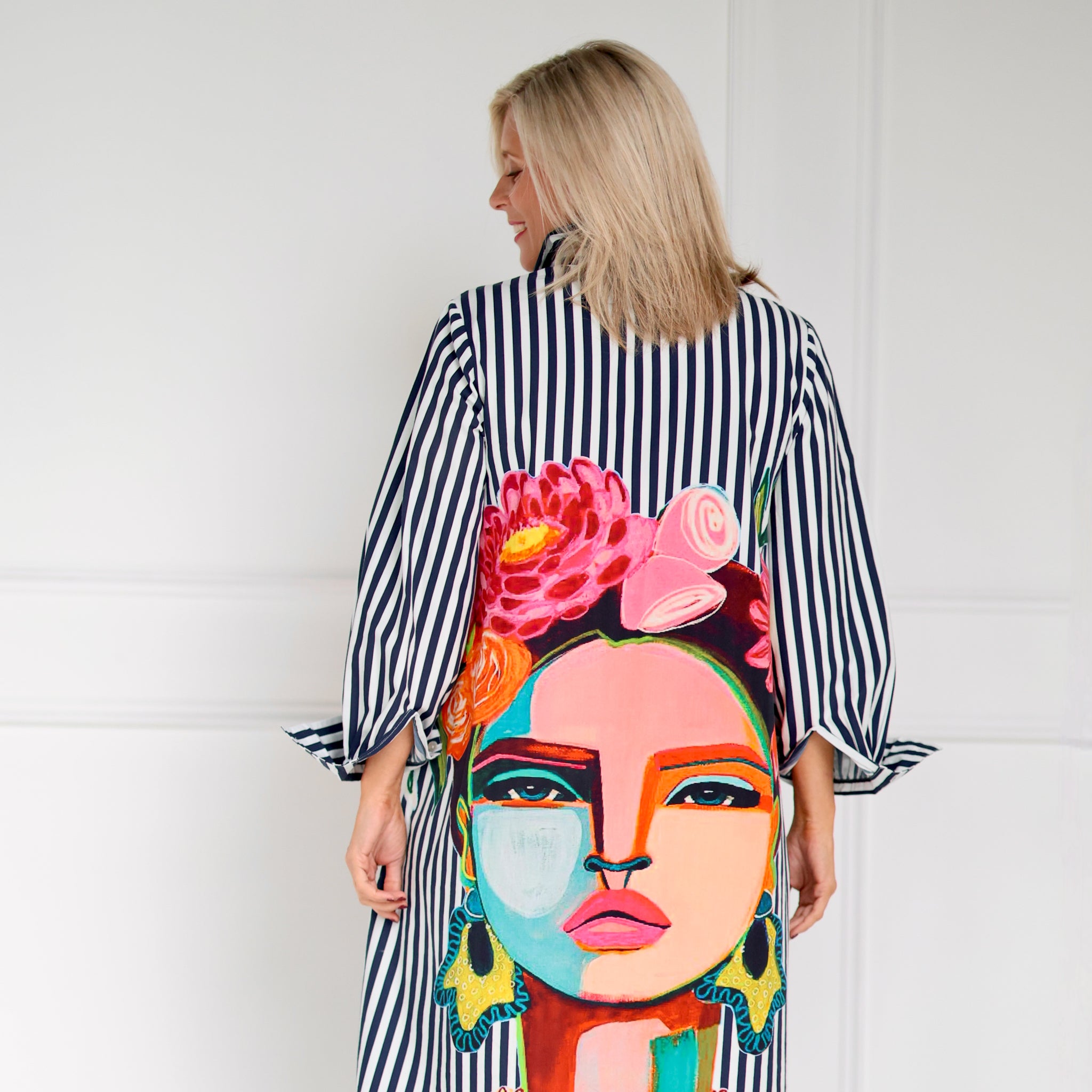 Frida Shirt Dress - Navy