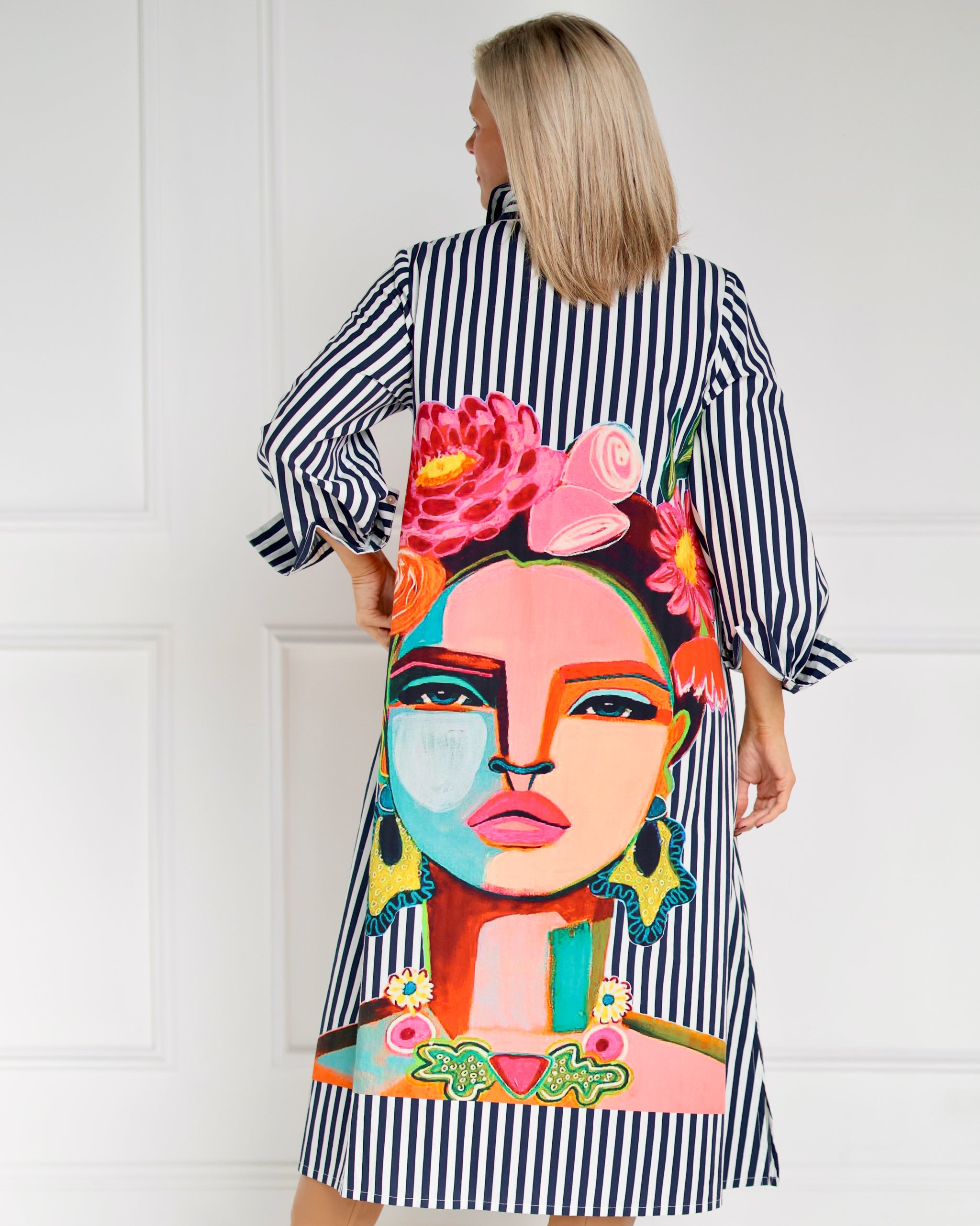 Frida Shirt Dress - Navy