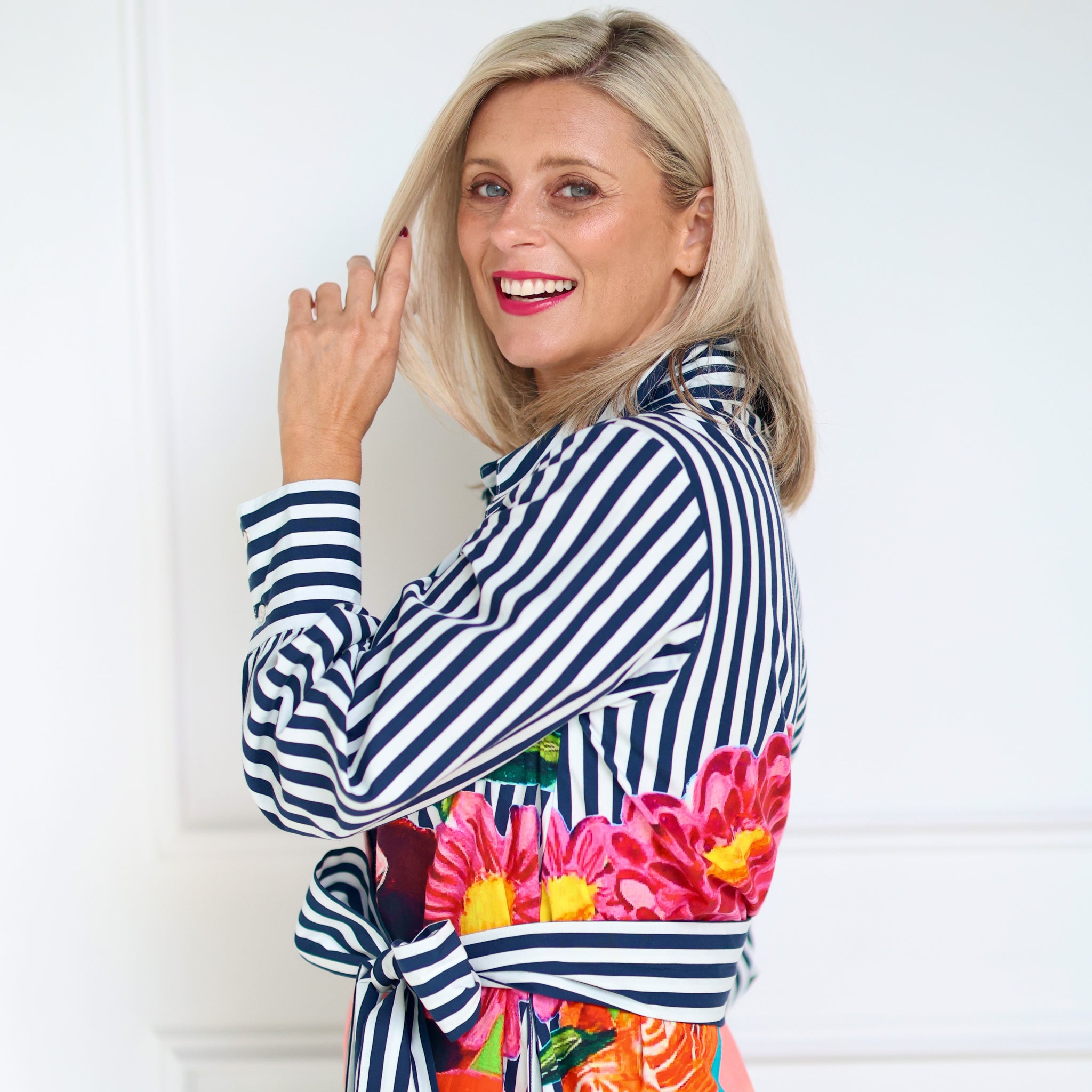 Frida Shirt Dress - Navy