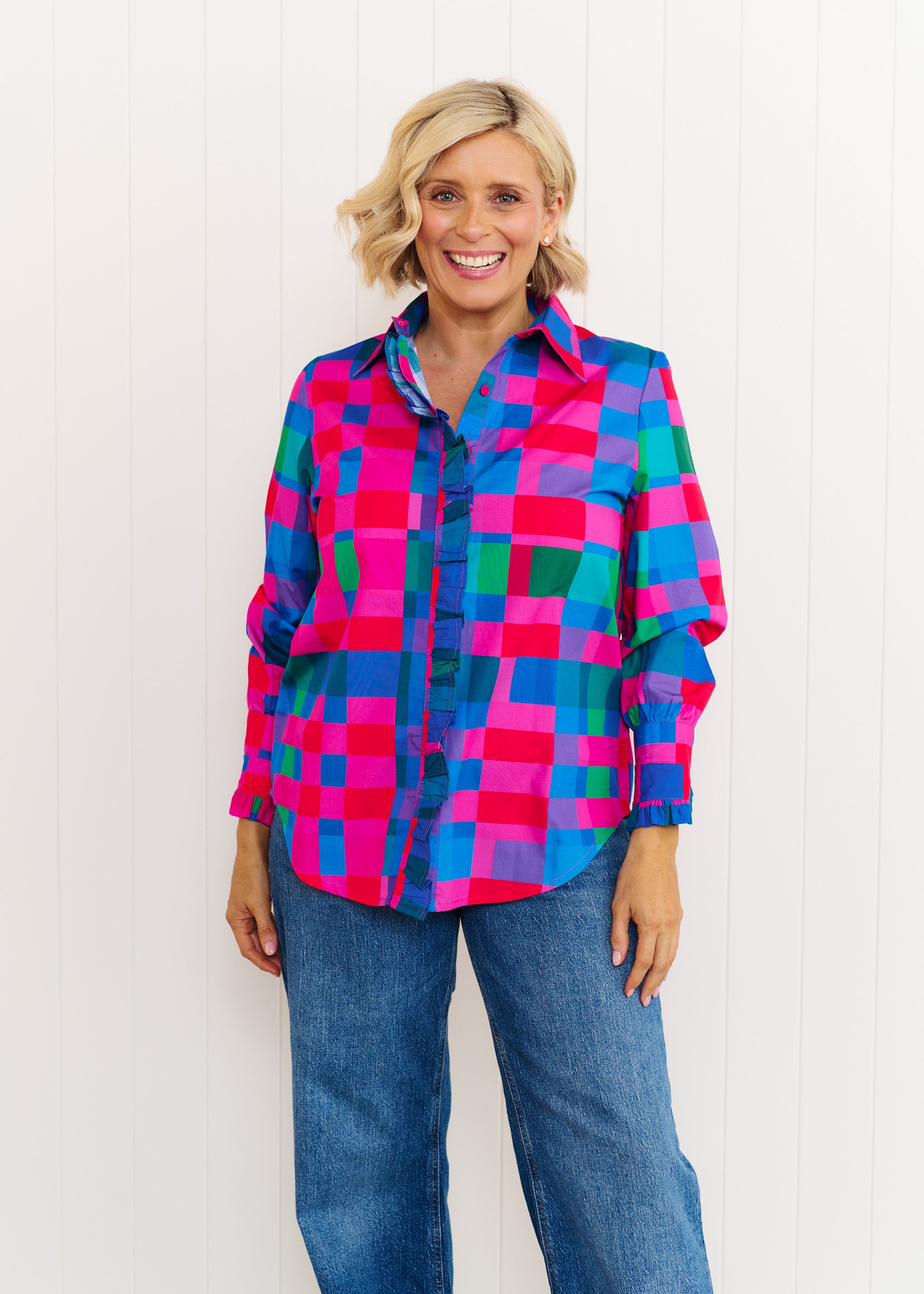 Lola Shirt - Bright Gingham