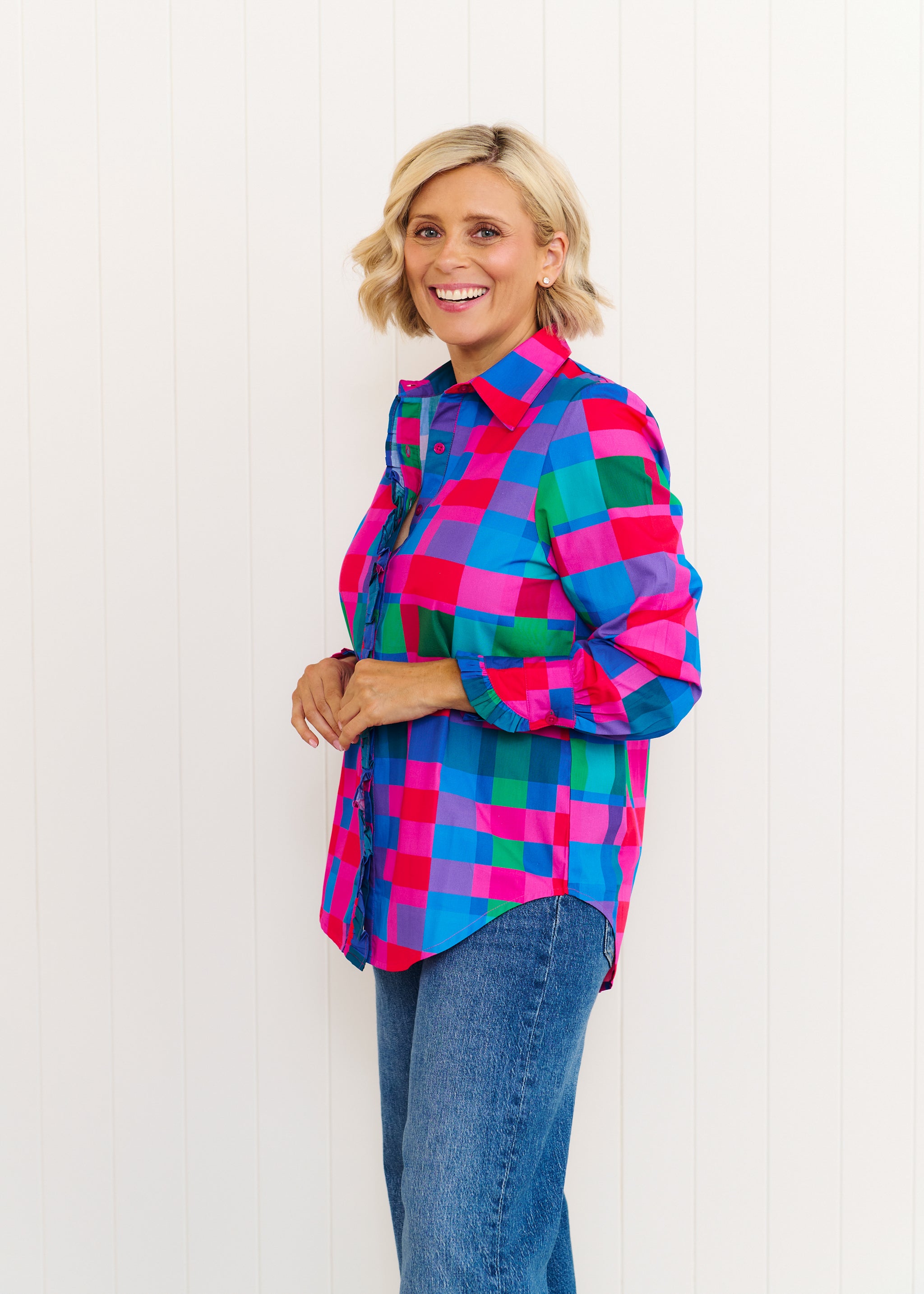 Lola Shirt - Bright Gingham