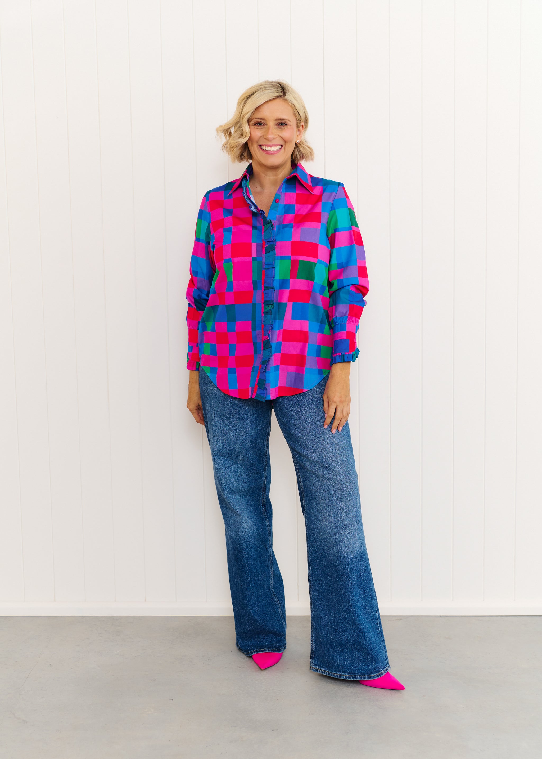 Lola Shirt - Bright Gingham