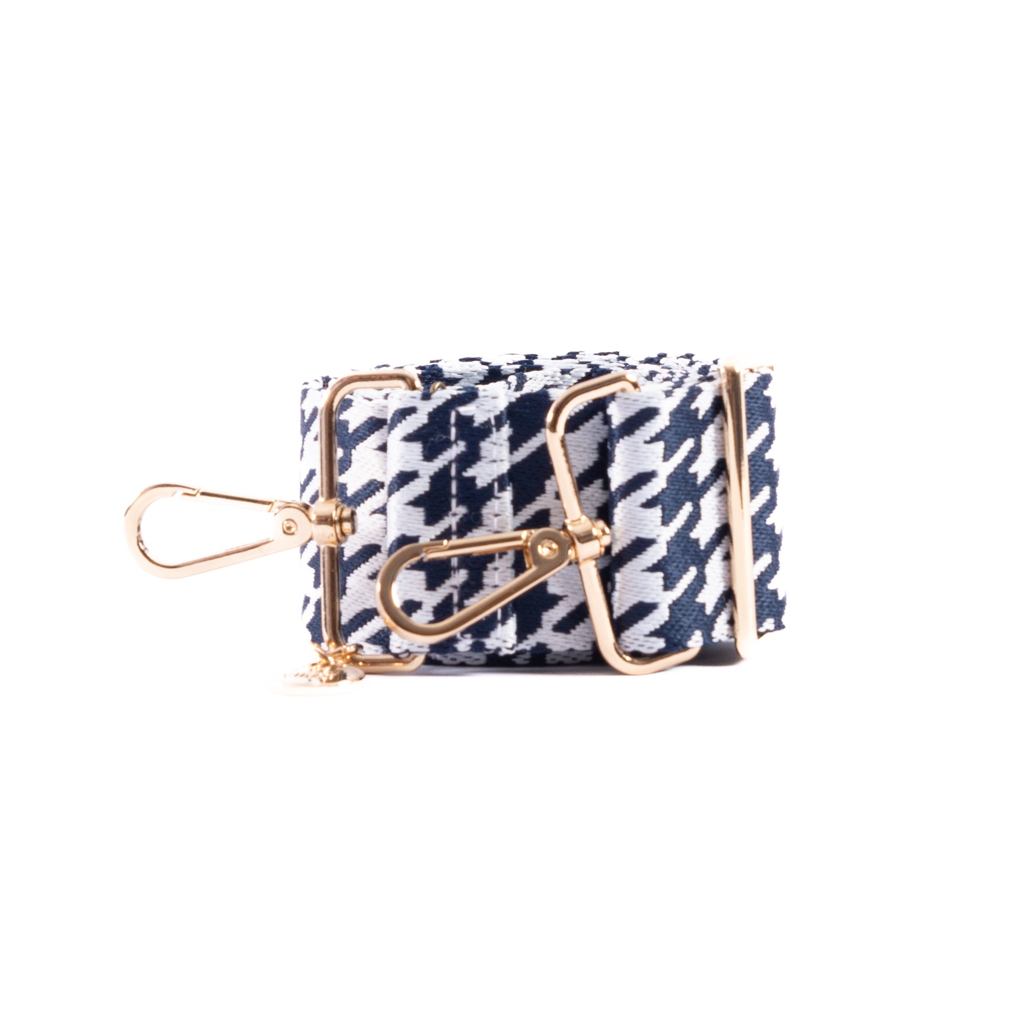 Guitar Strap - Navy & White Houndstooth