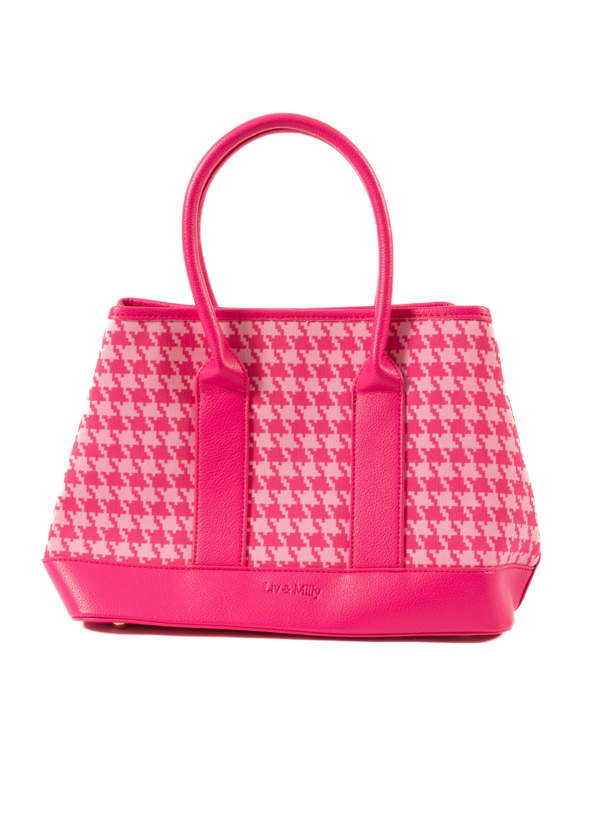 Harriet - Pink Houndstooth