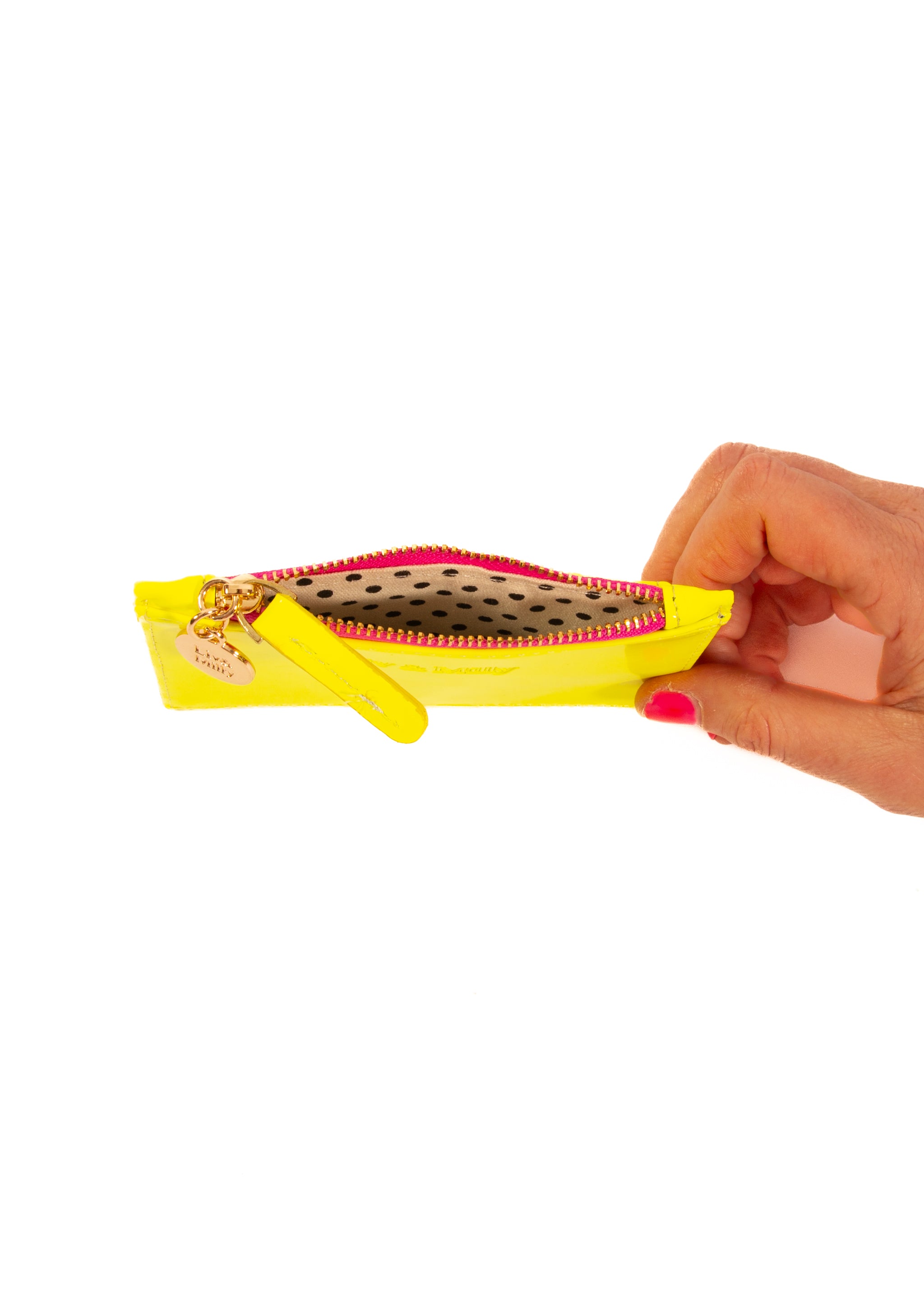 Card Wallet - Patent Neon Yellow