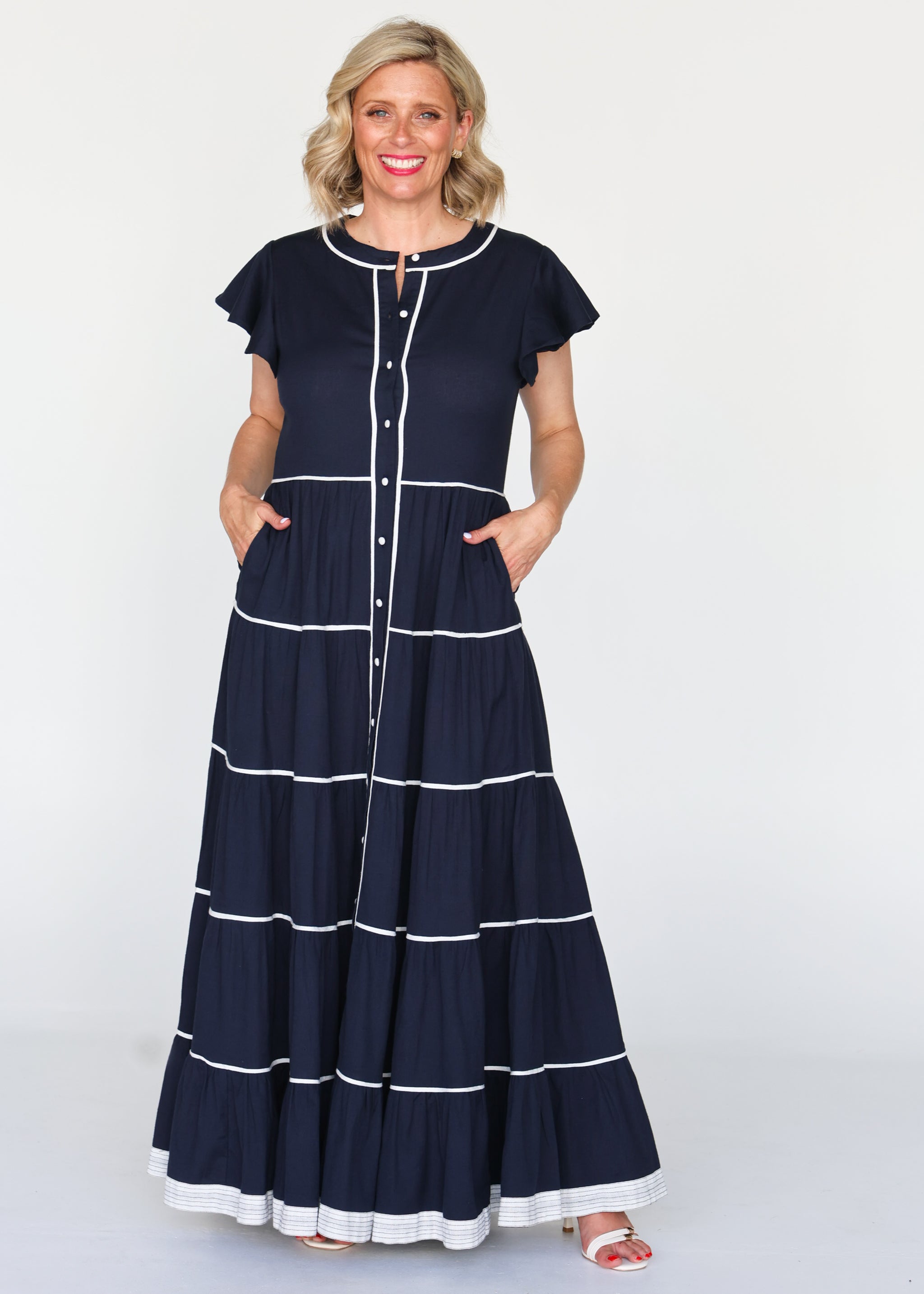 Lucilla Dress - Navy