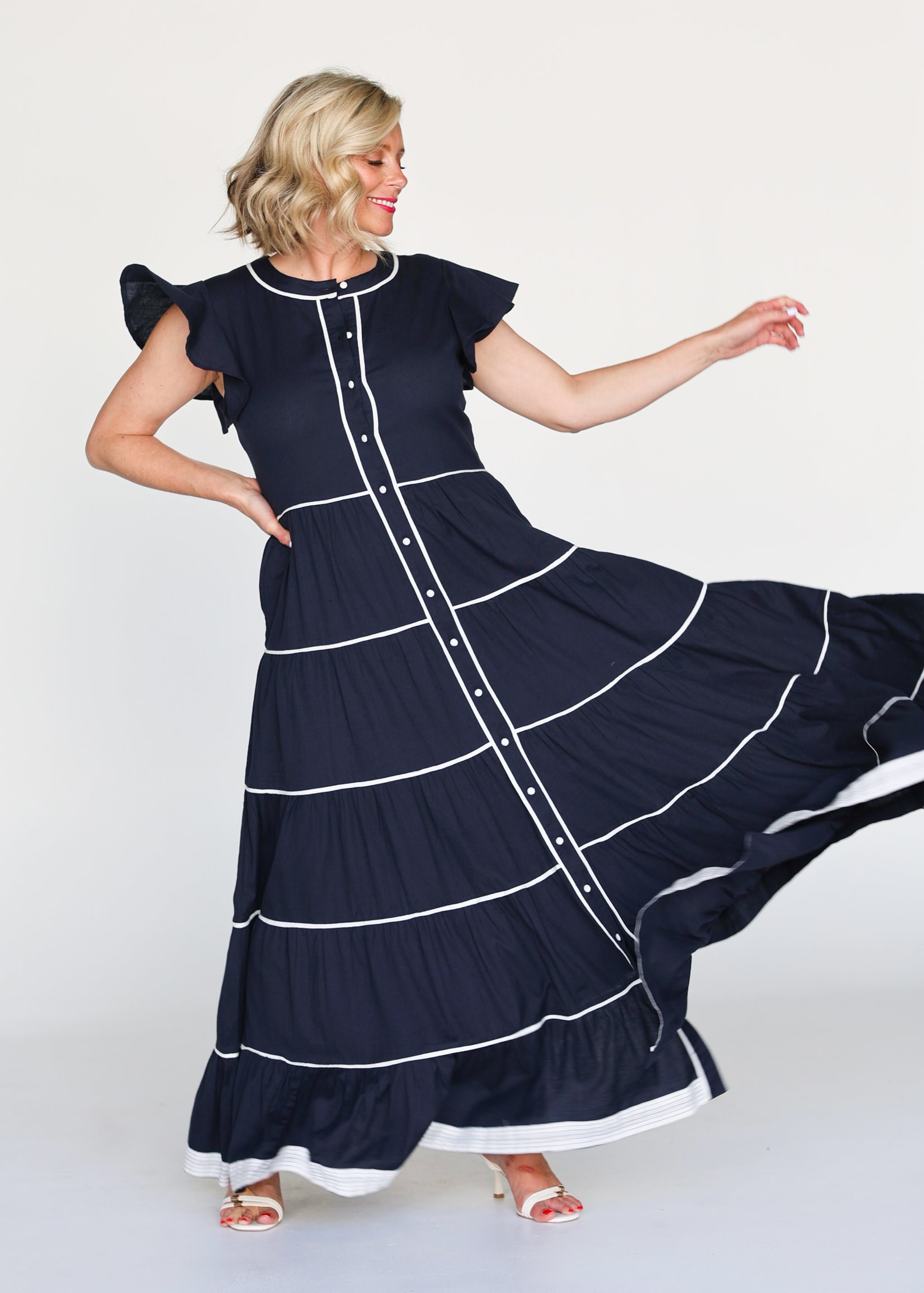 Lucilla Dress - Navy