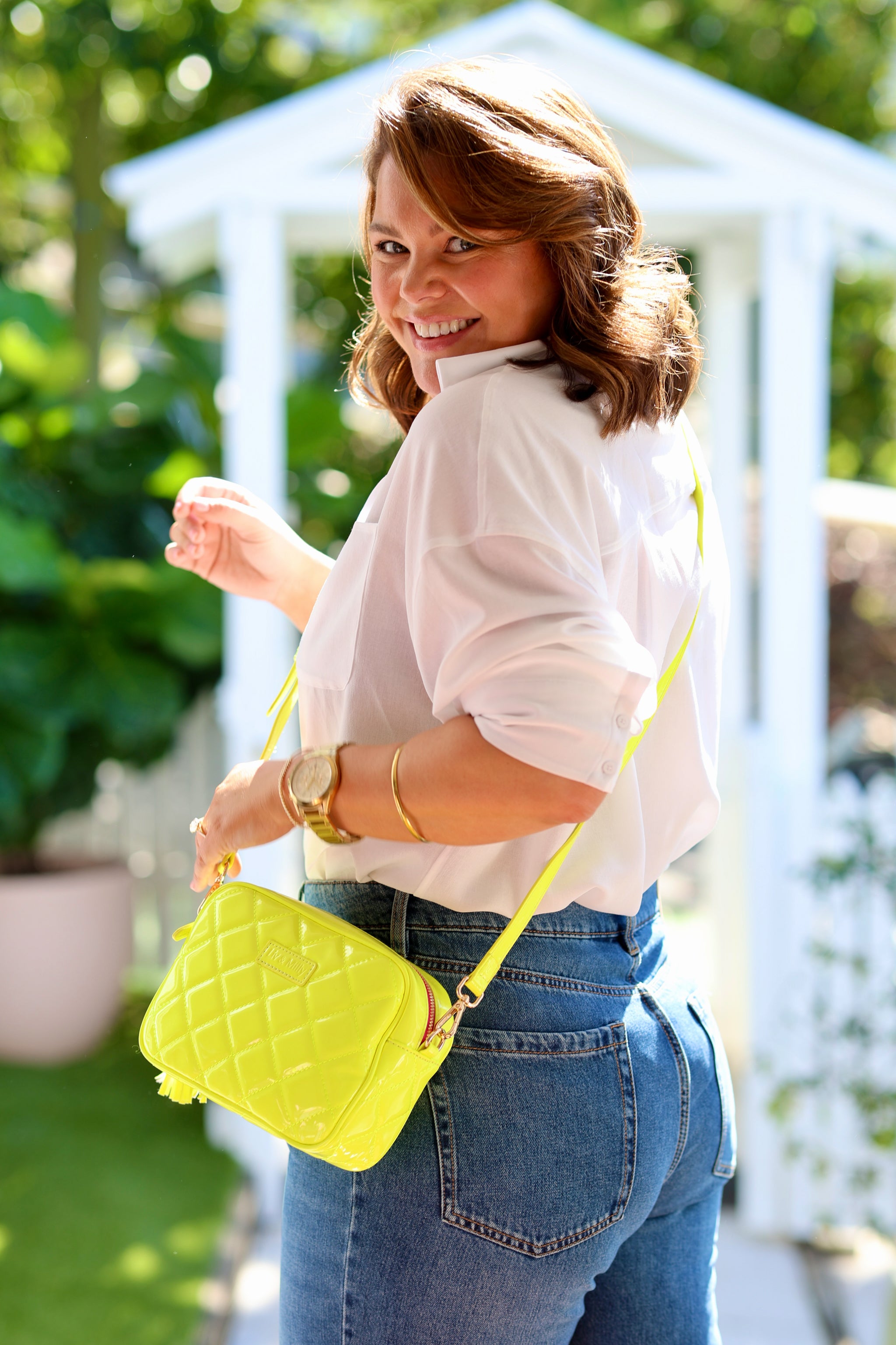 Sally - Patent Neon Yellow