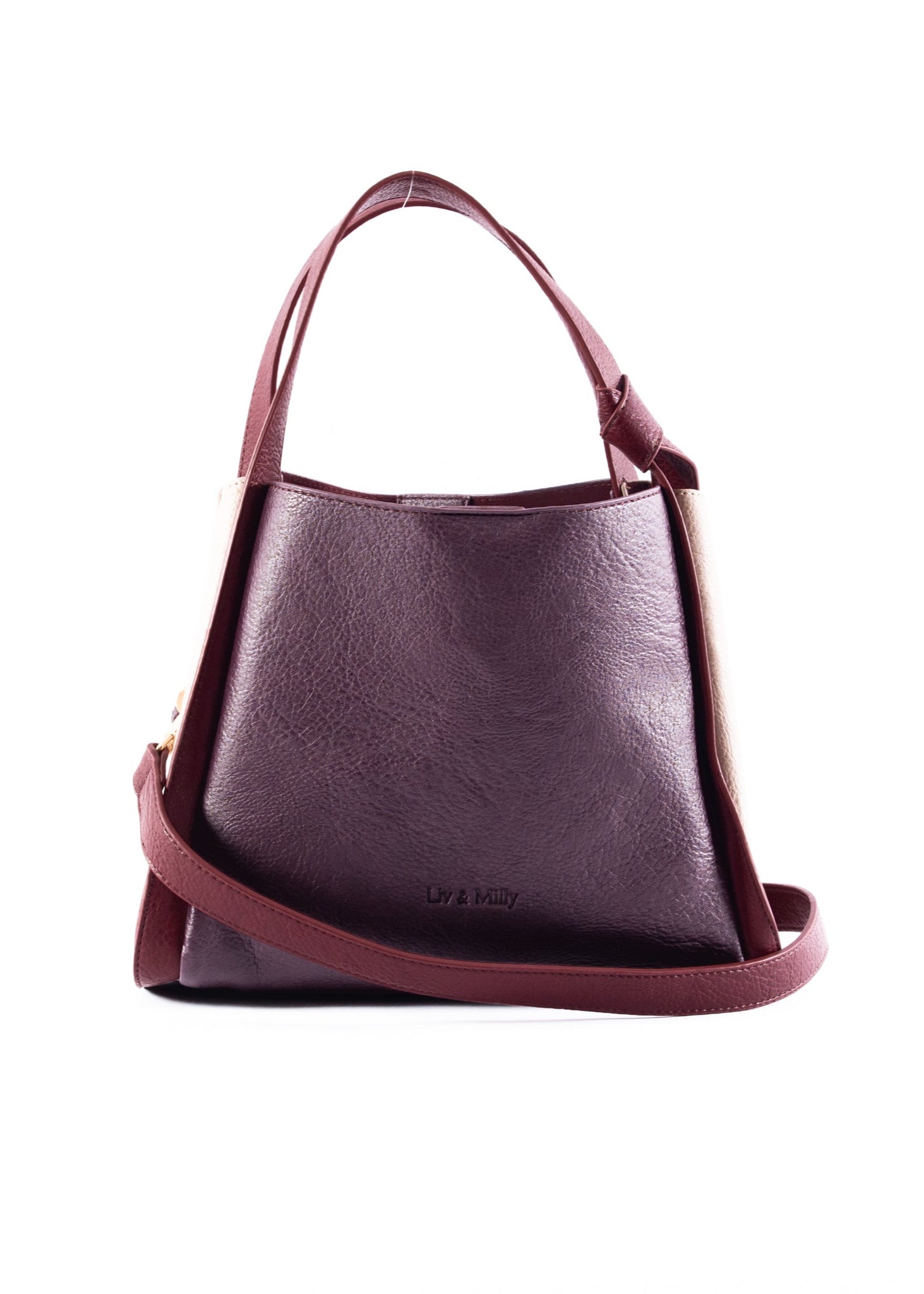 Tanya - Burgundy/Taupe