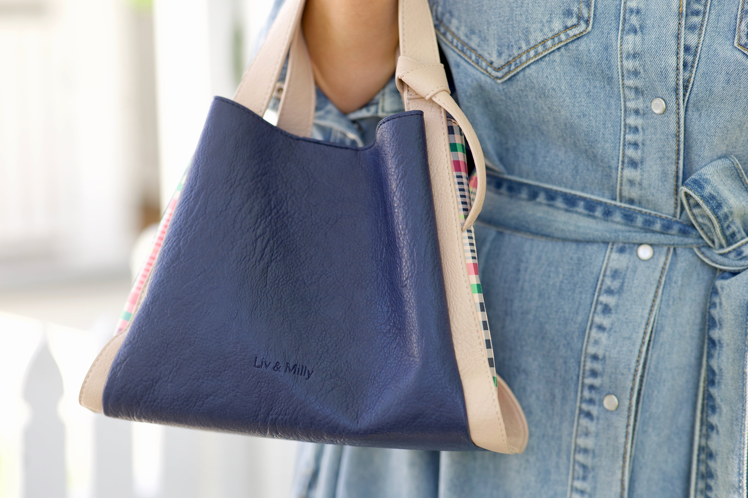 Tanya - Navy Gingham