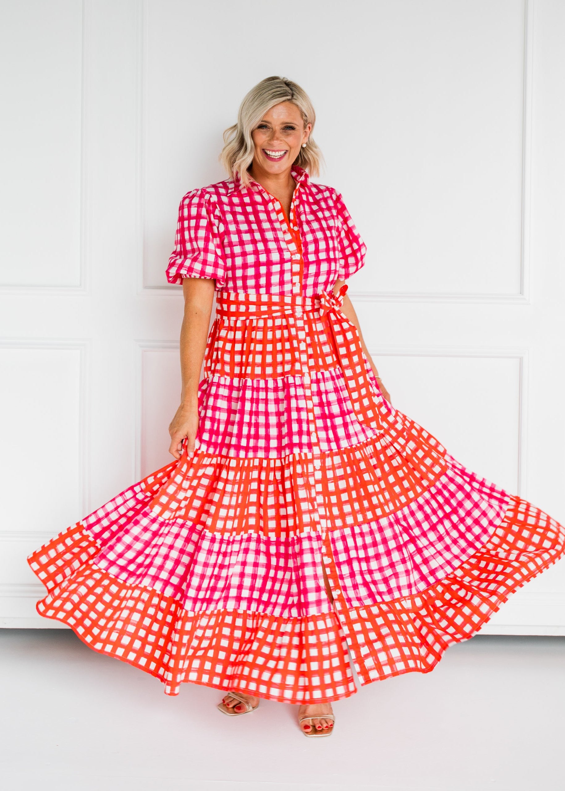 Alice Dress - Pink/Red