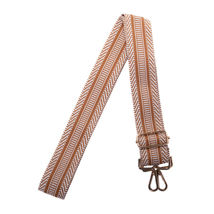 Guitar Strap - Brown and White