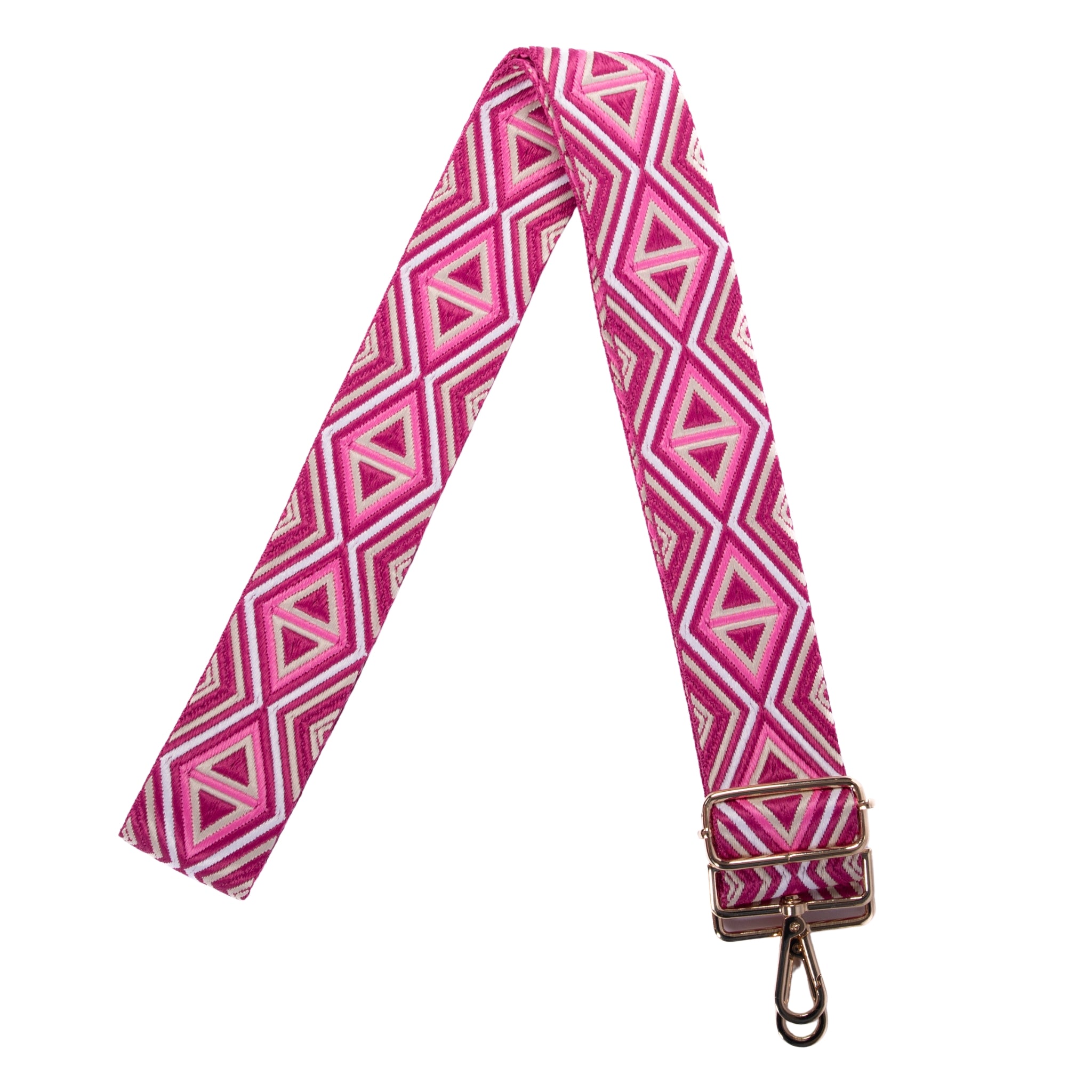 Guitar Strap - Pink Triangles