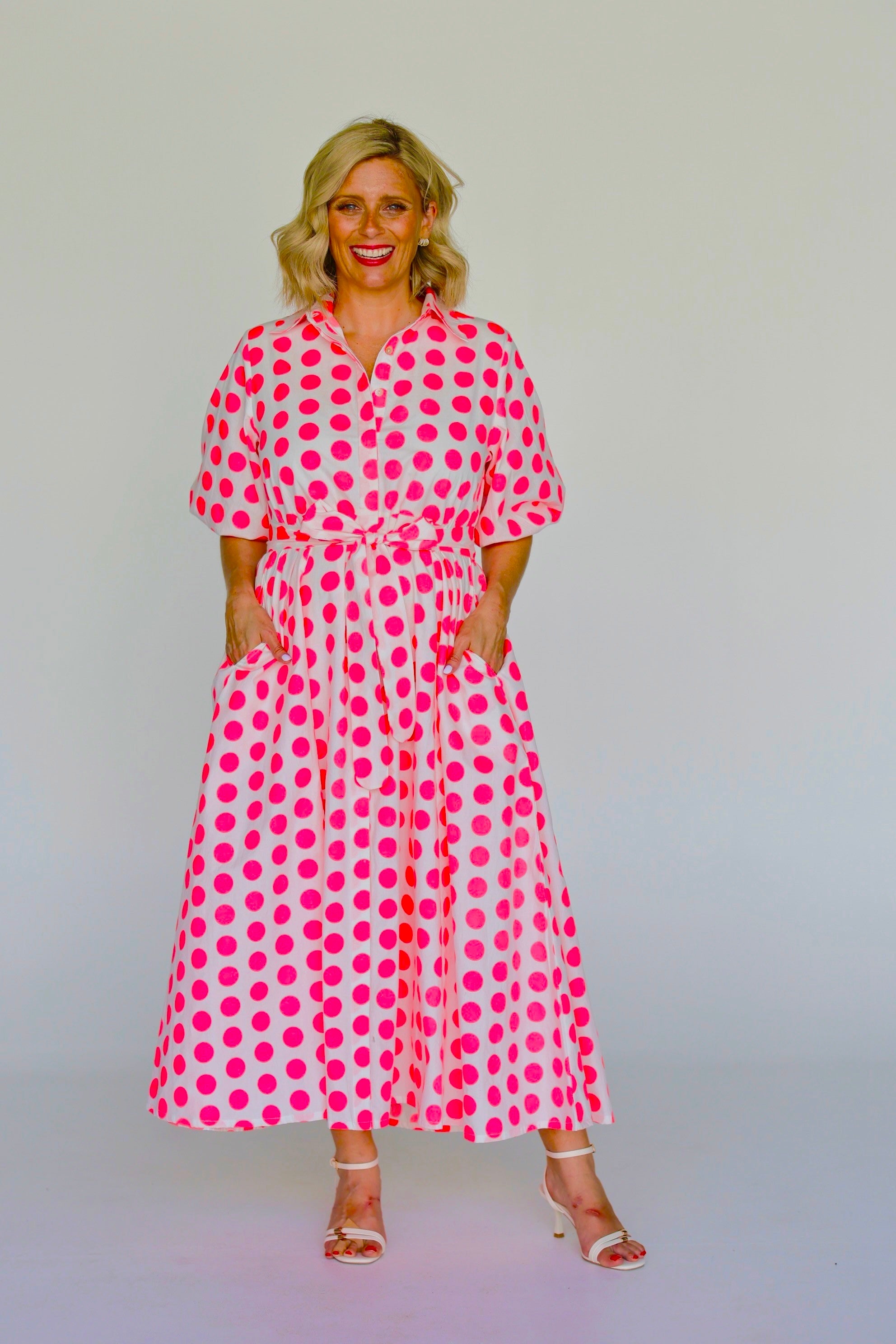 Victoria Dress - Neon Spots