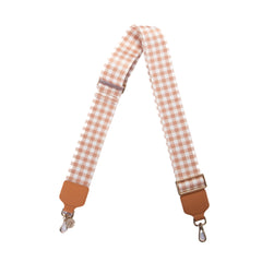 Guitar Strap - Latte & White Gingham