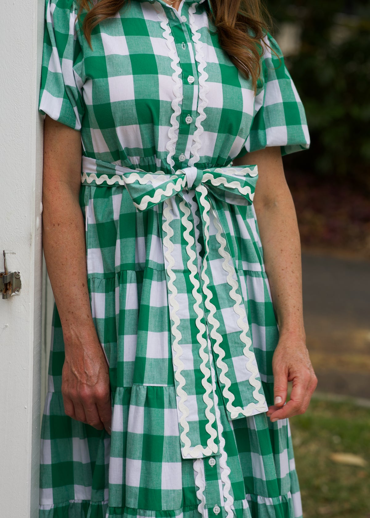 Alice Dress - Green & White Gingham