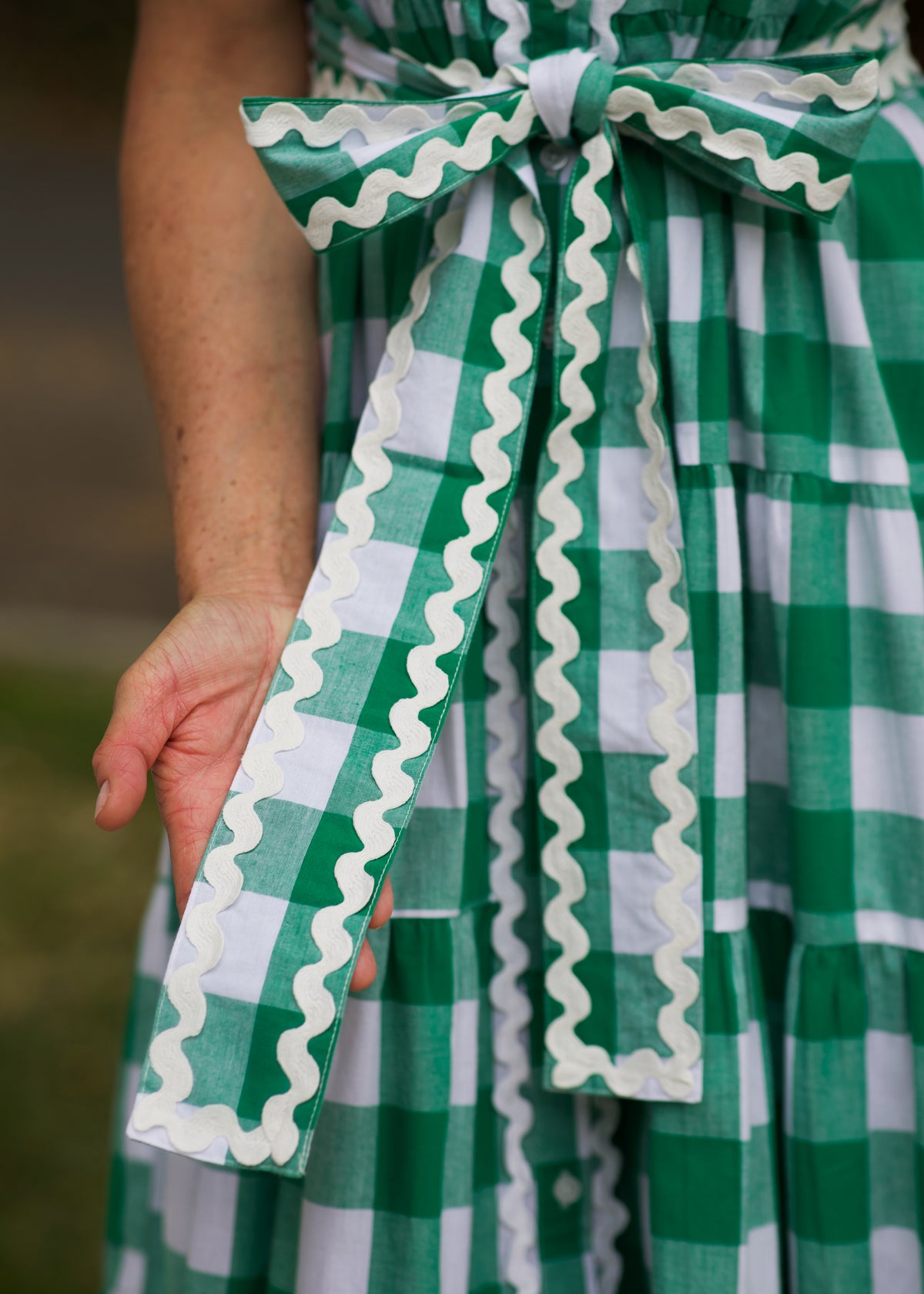 Alice Dress - Green & White Gingham