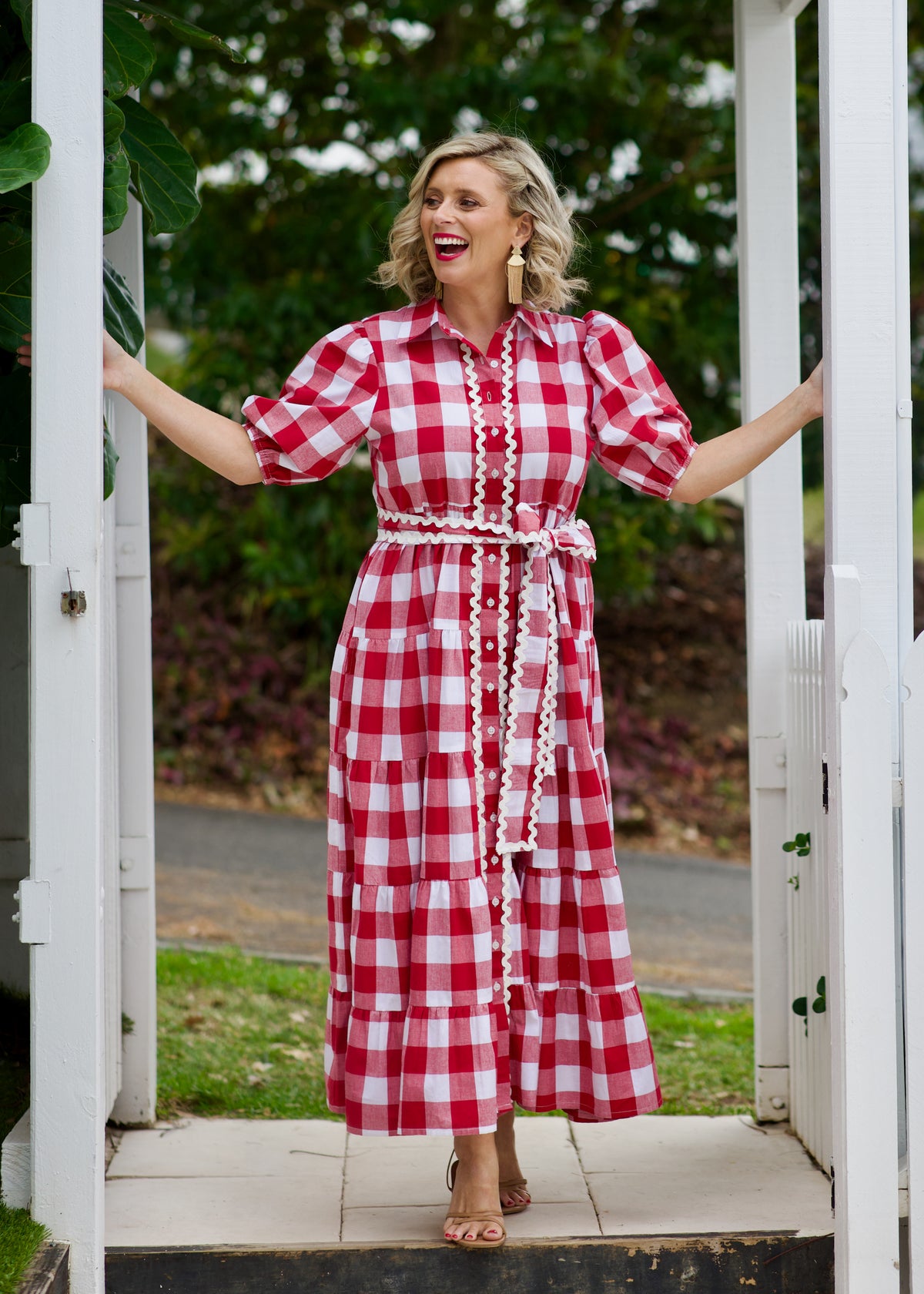 Alice Dress - Red & White Gingham