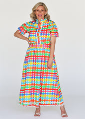 Emma Skirt - Neon Gingham