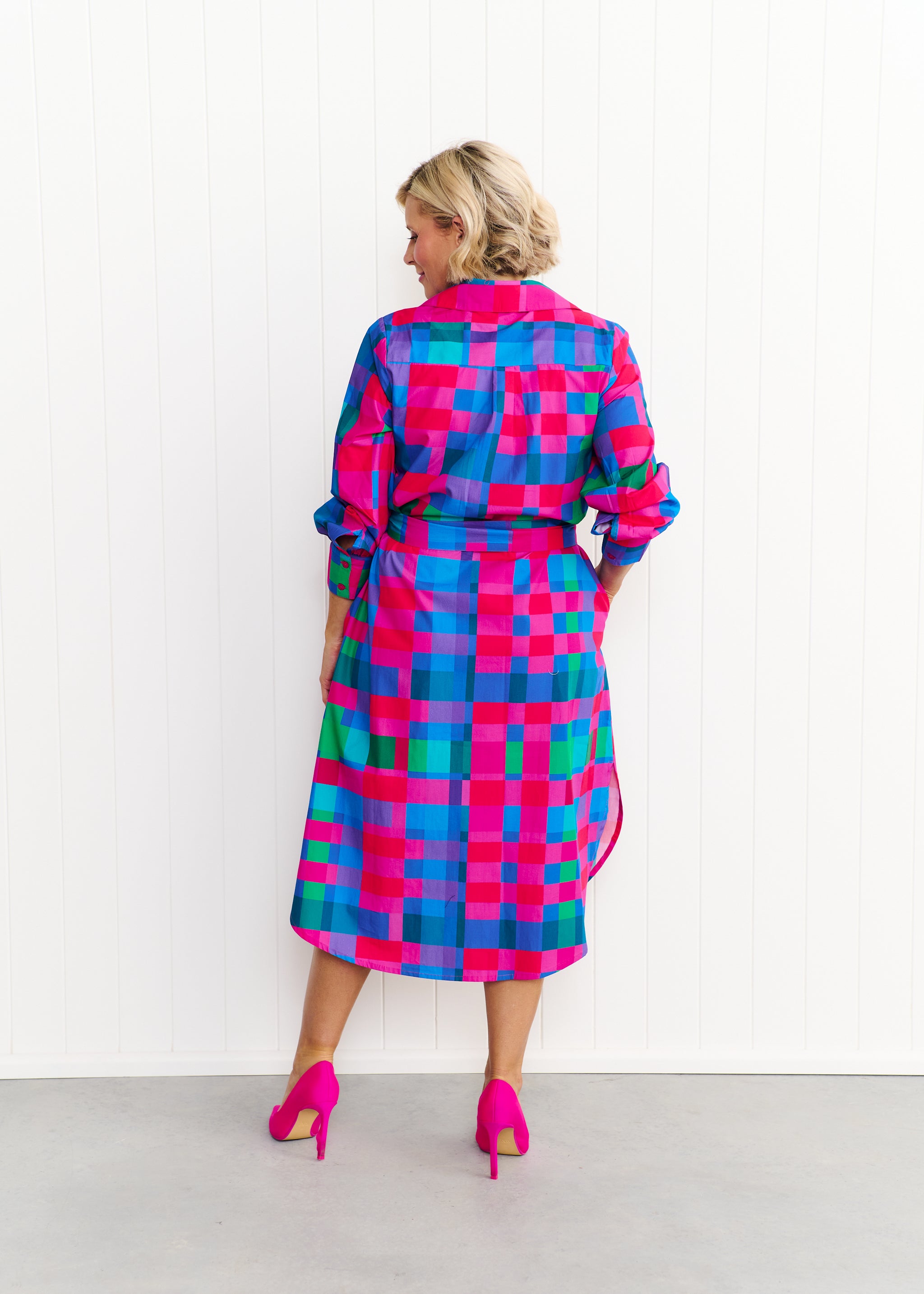 Maddie - Blue & Pink Gingham