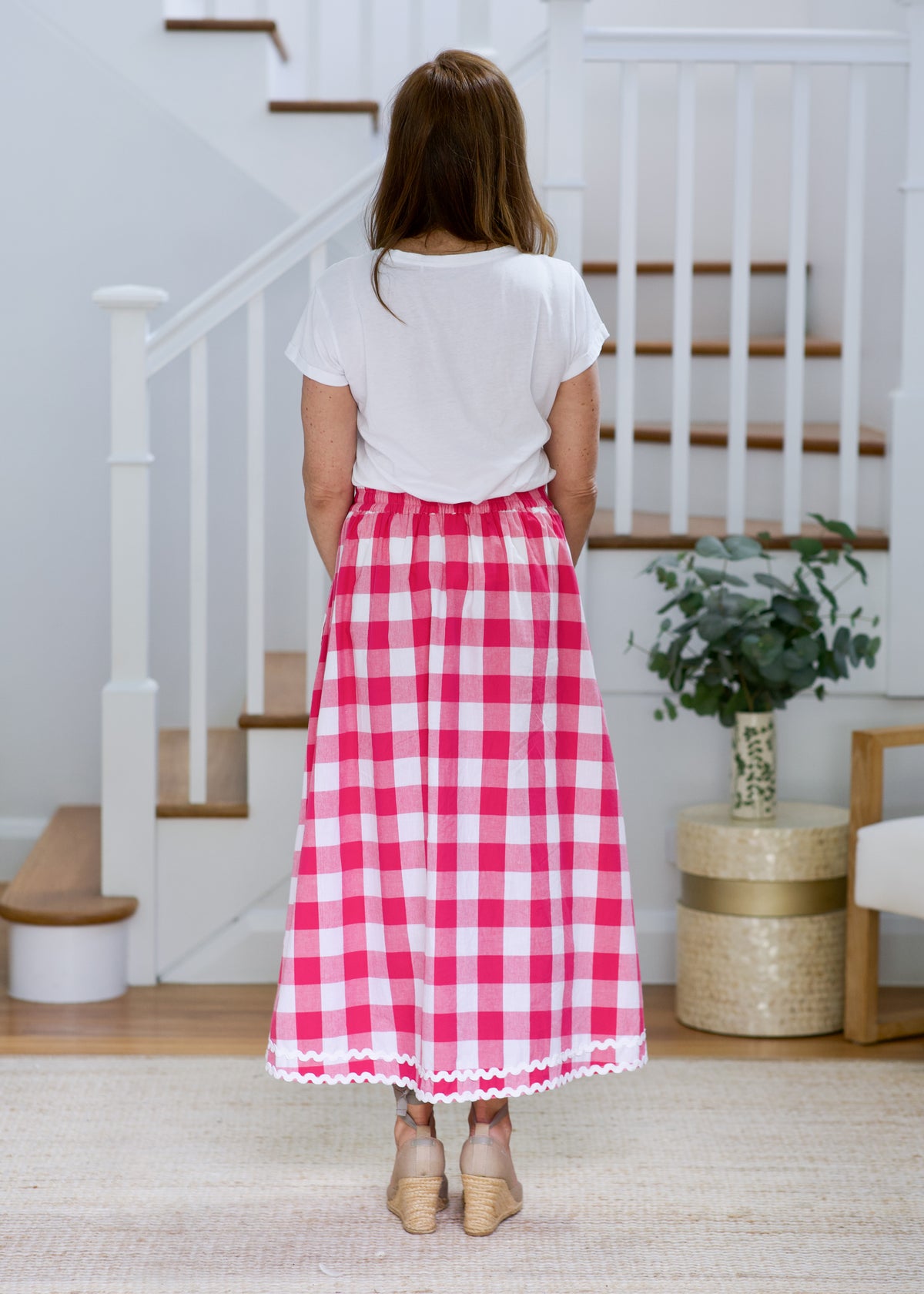 Emma Skirt  - Pink & White Gingham