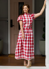 Chloe Shirt  - Red & White Gingham