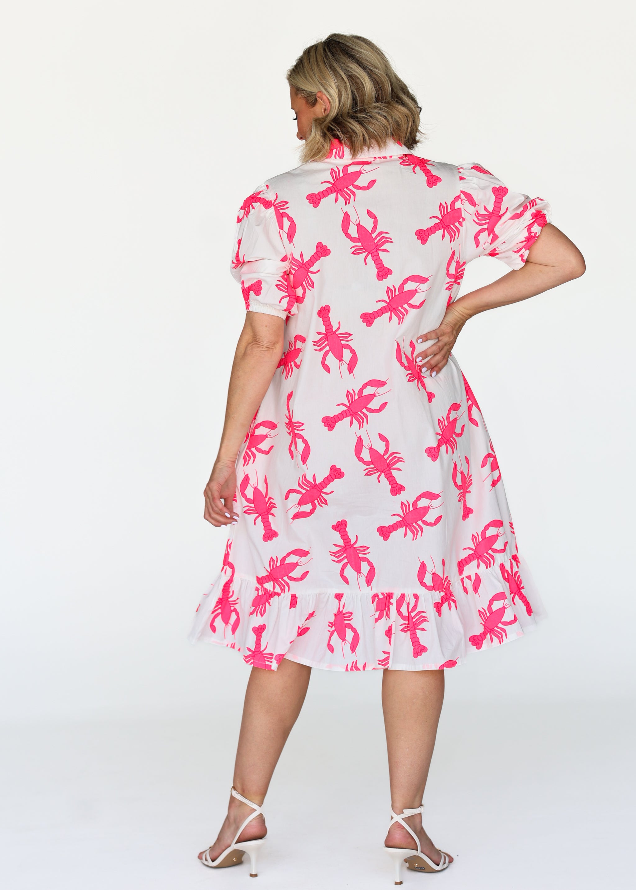 Daisy Dress - Neon Lobster