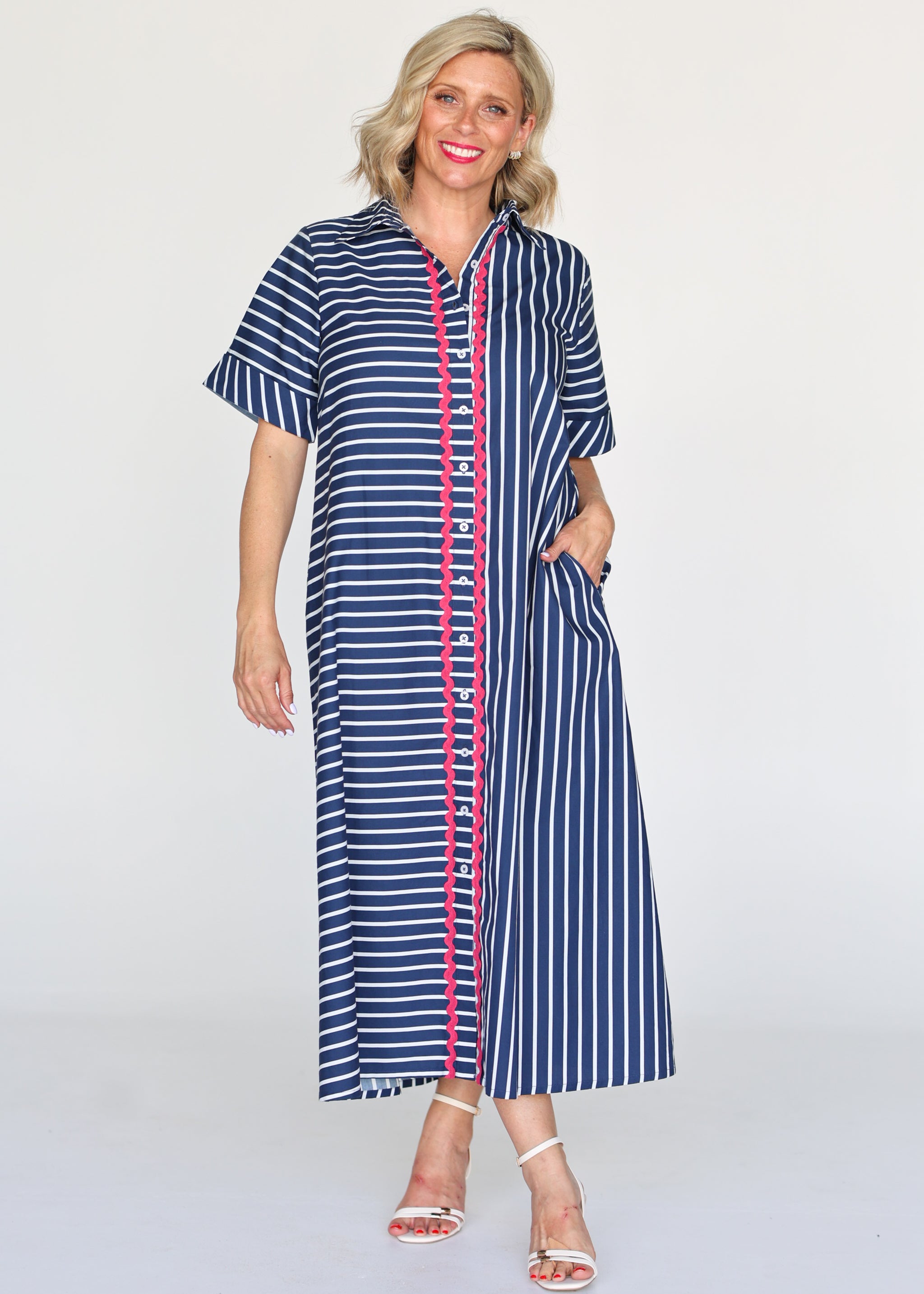 Ella - Navy Stripe