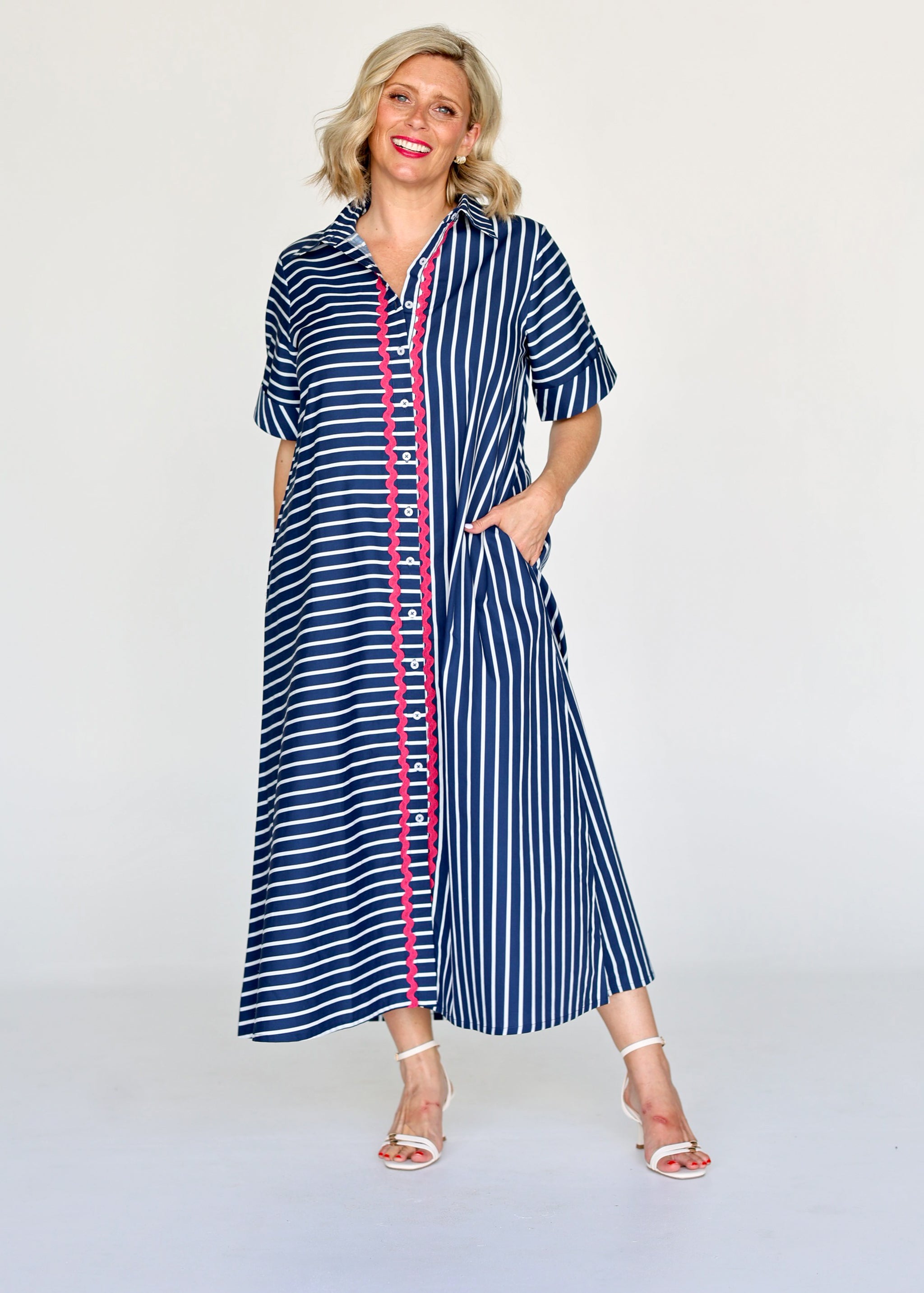 Ella - Navy Stripe