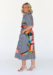 Frida Shirt Dress - Navy (Short Sleeve)