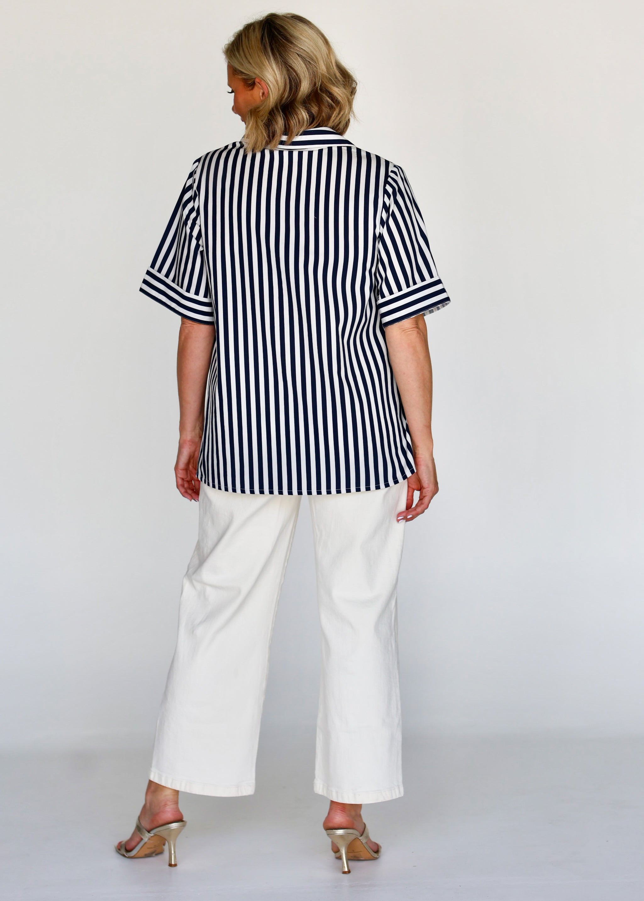 Frida Shirt - Navy (Short Sleeve)