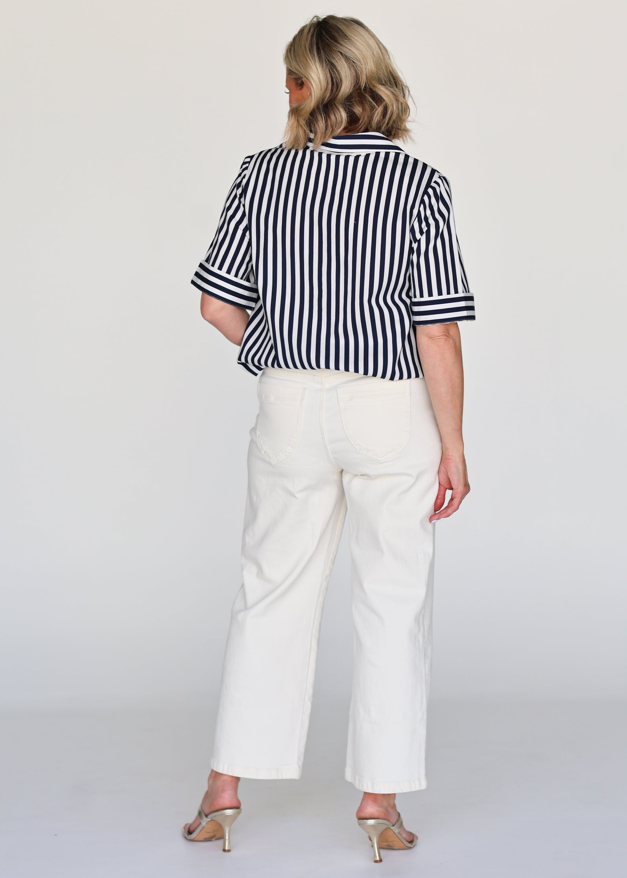 Frida Shirt - Navy (Short Sleeve)