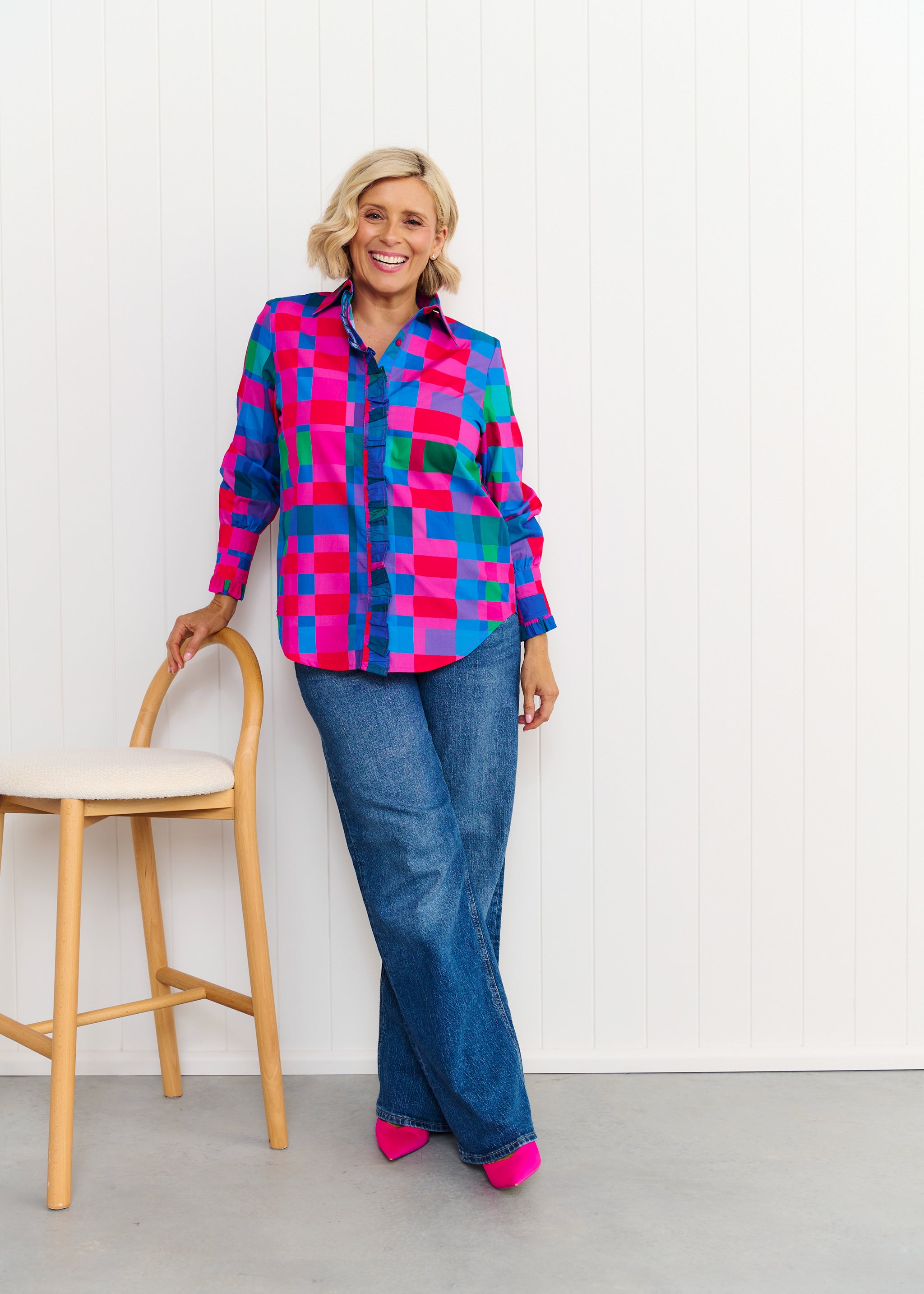 Lola Shirt - Bright Gingham