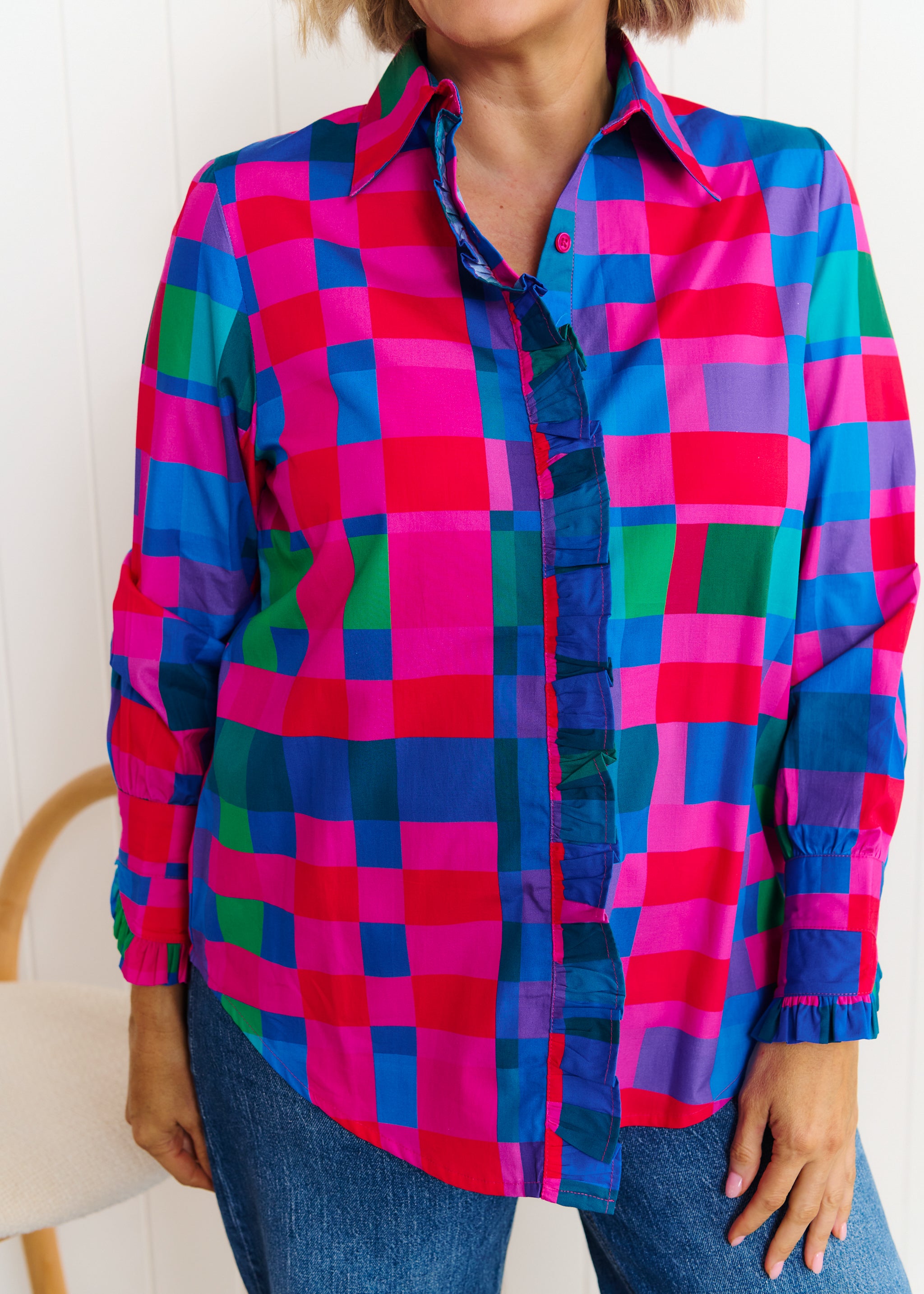 Lola Shirt - Bright Gingham