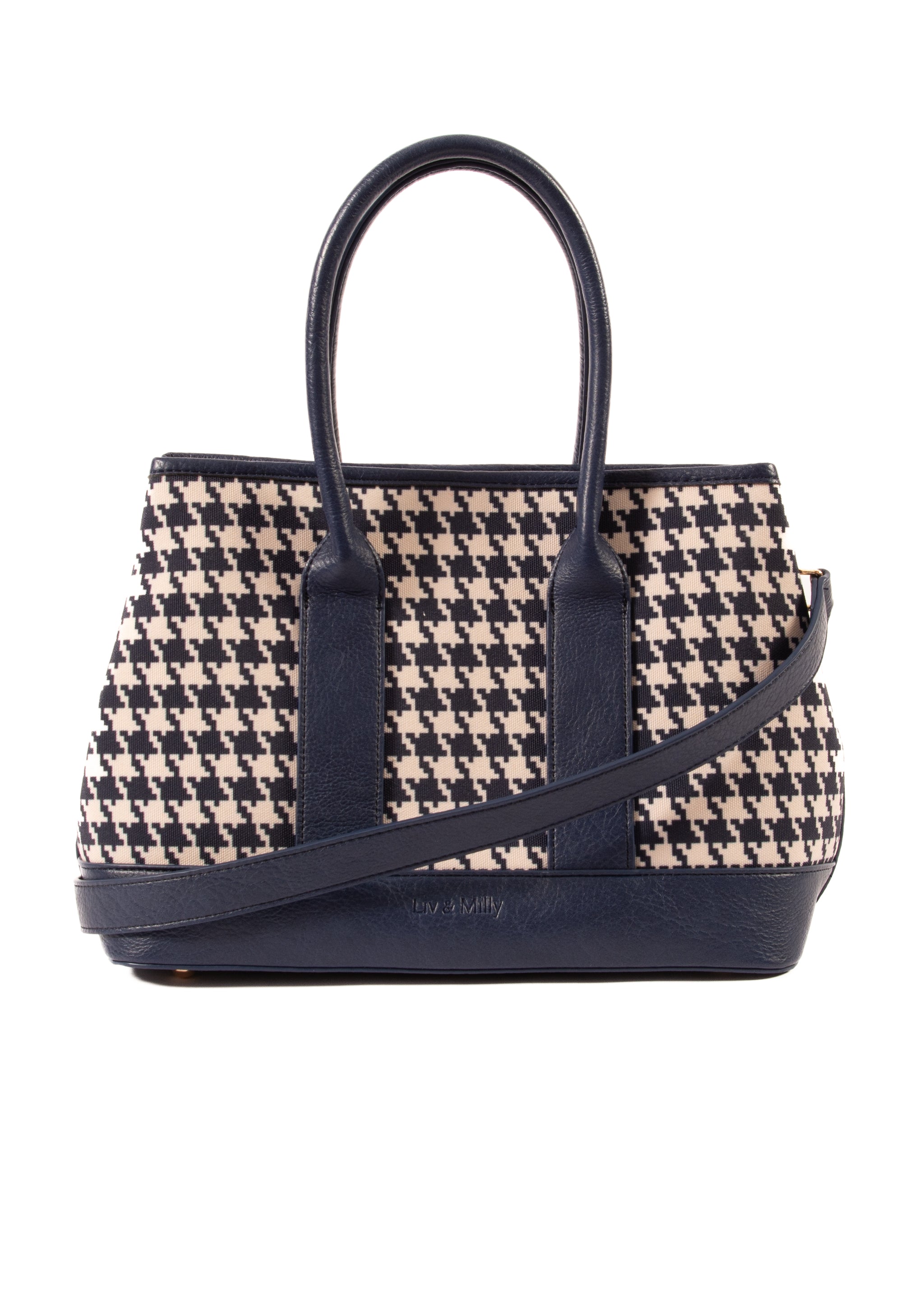 Harriet - Navy Houndstooth