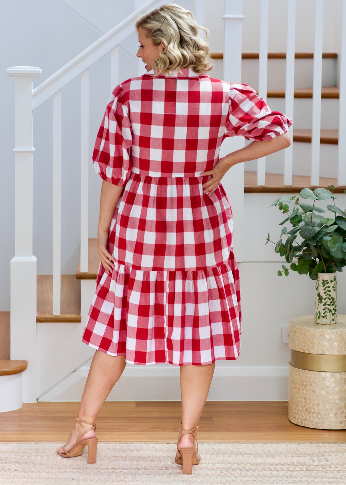 Melody Dress - Red & White Gingham
