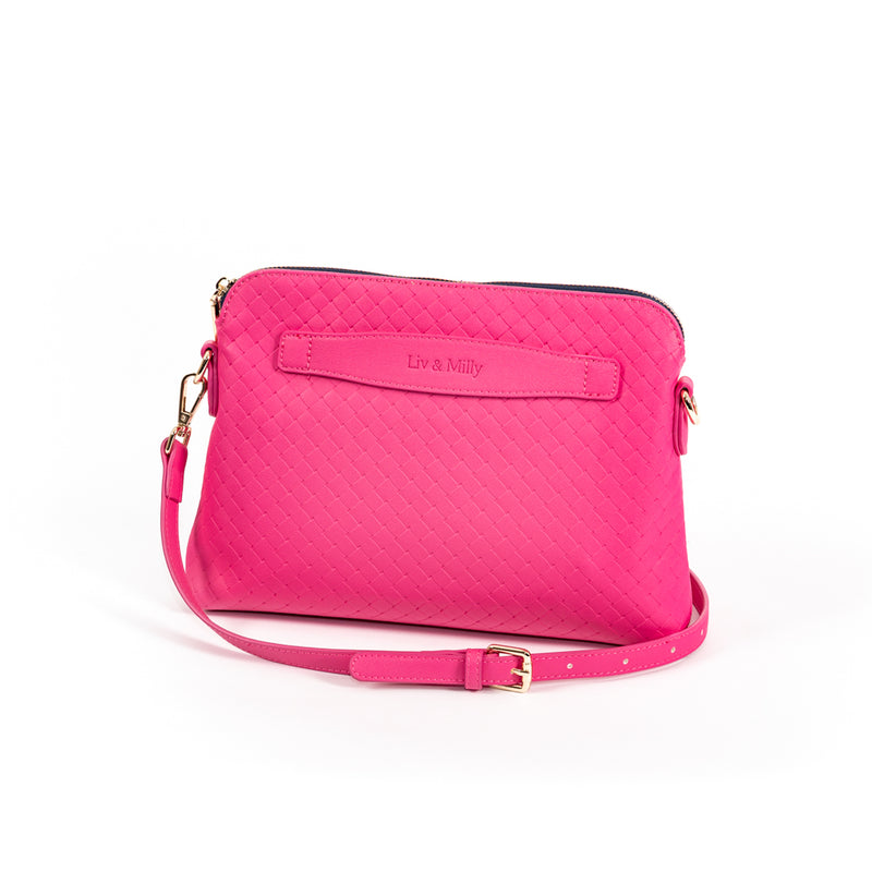 Lucille Cross Body Bag in Hot Pink