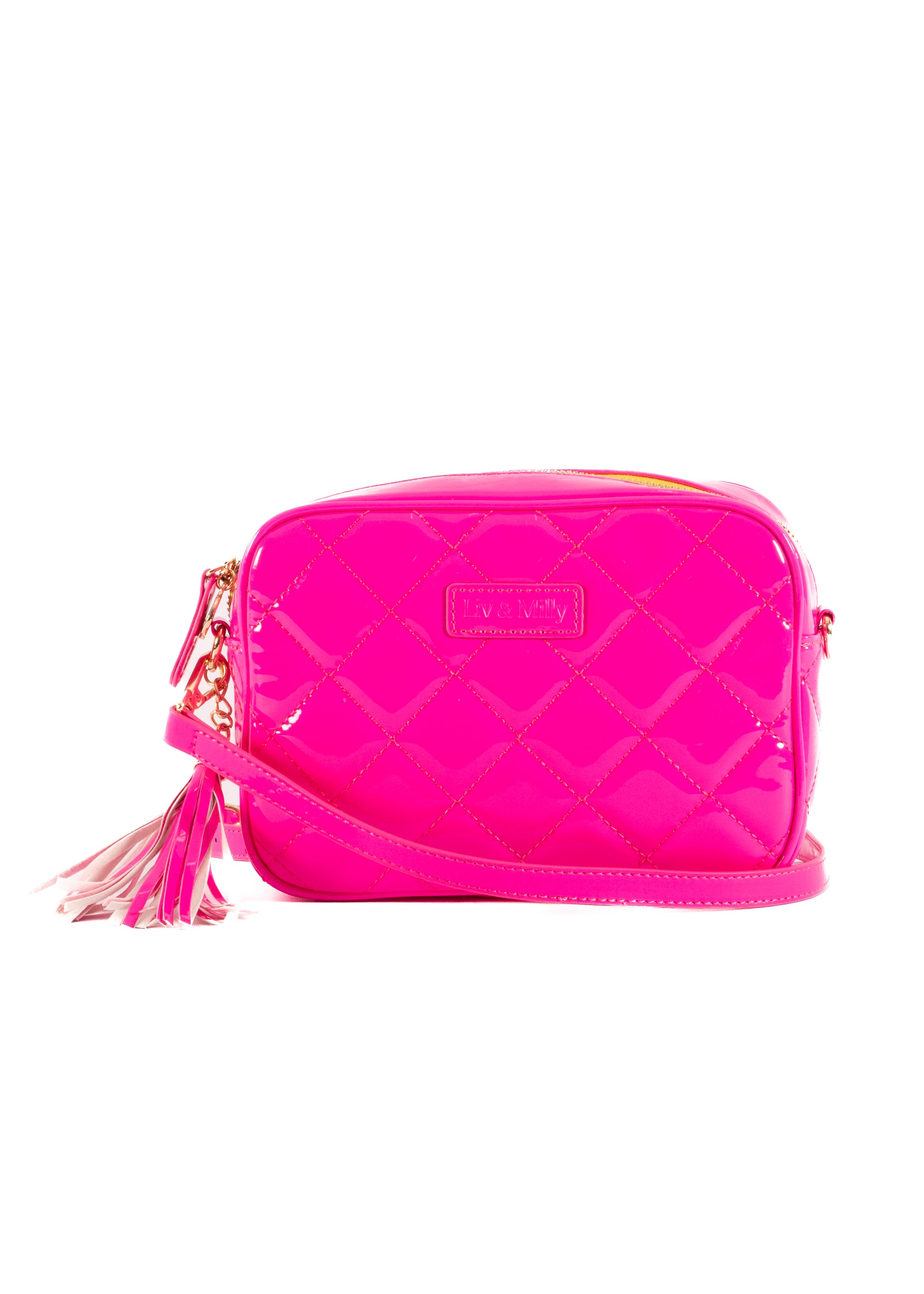 Sally - Patent Neon Pink